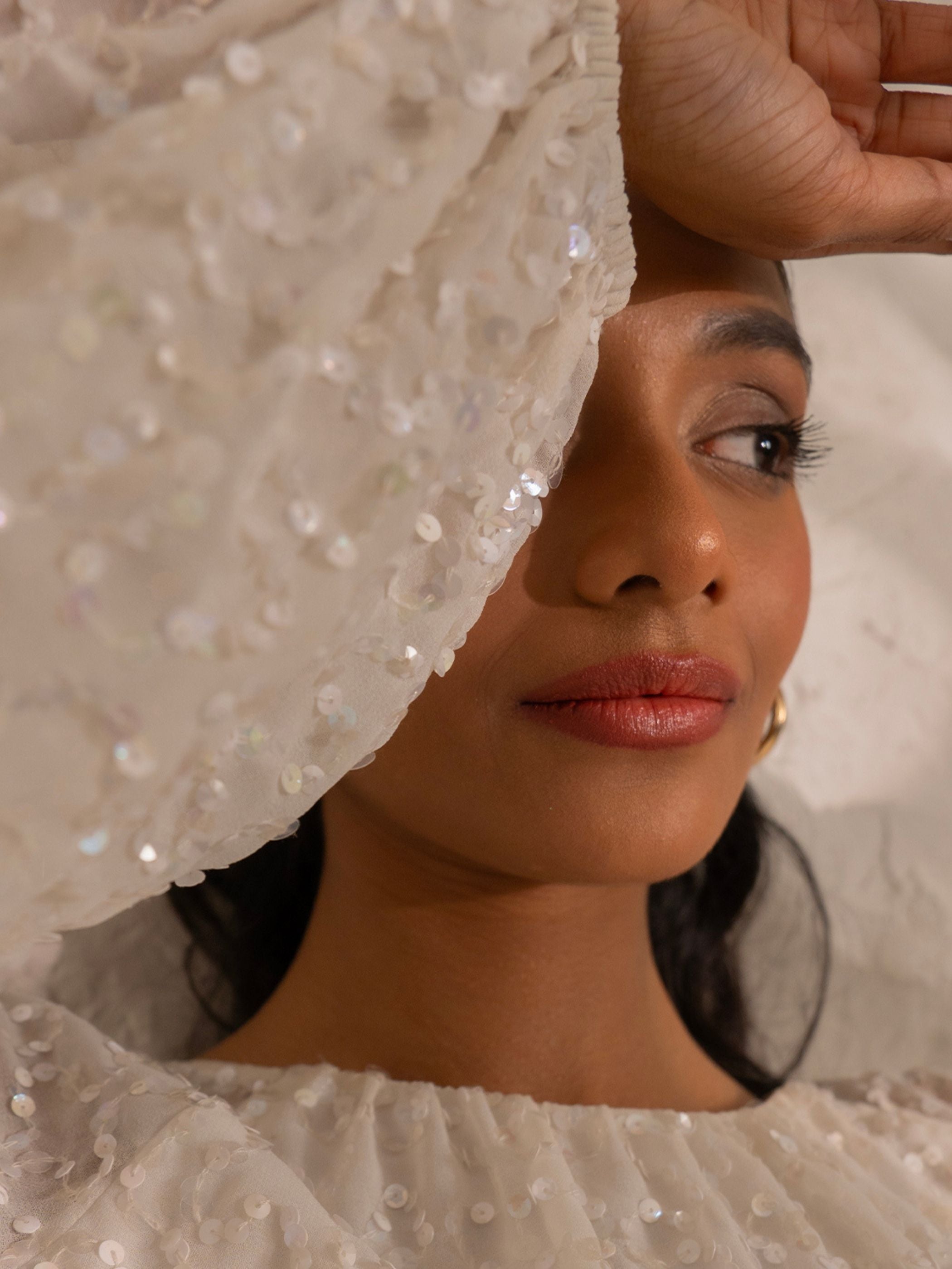 Zara Ivory Sequin Blouse