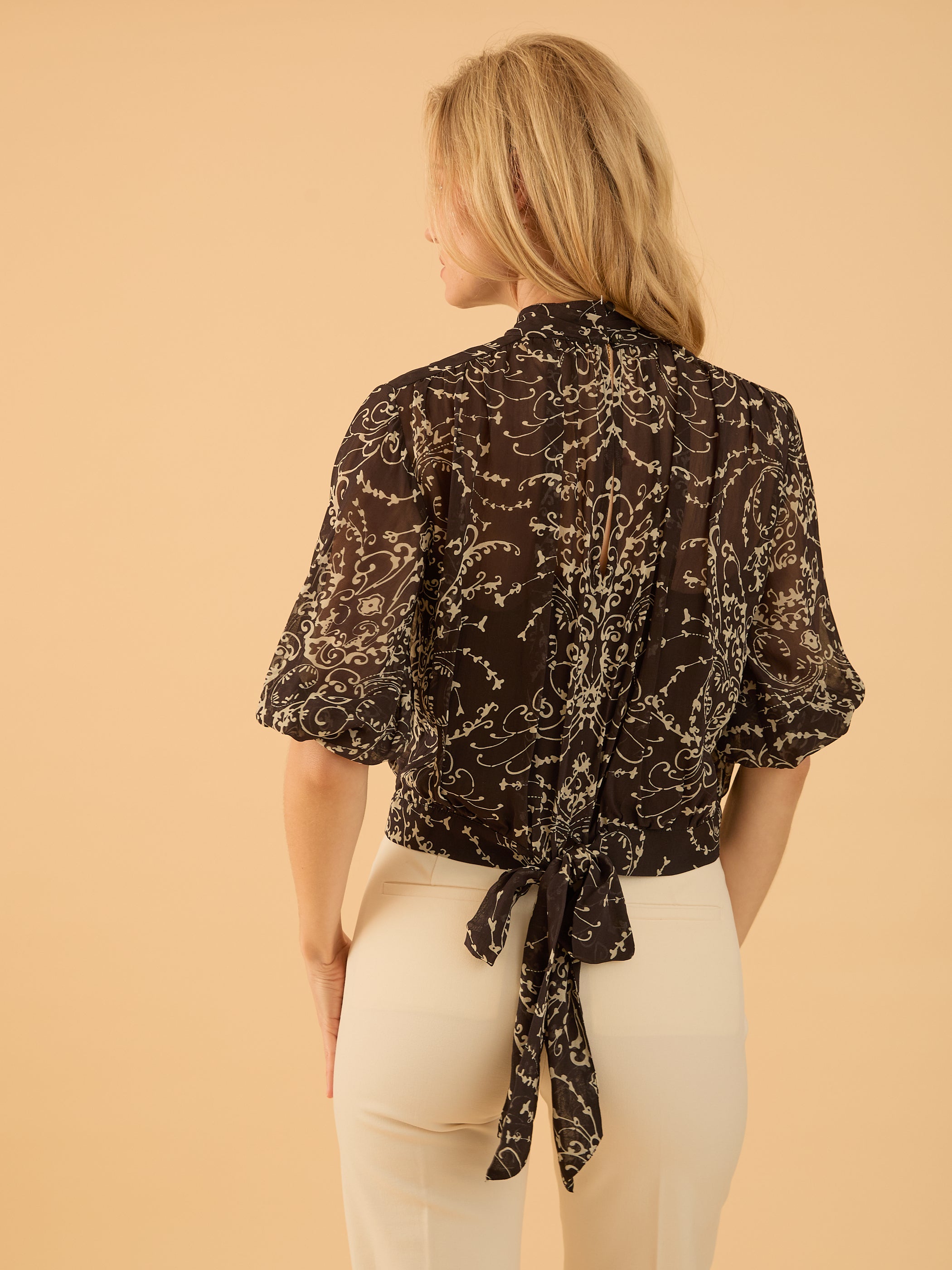 Freya Black Print Blouse