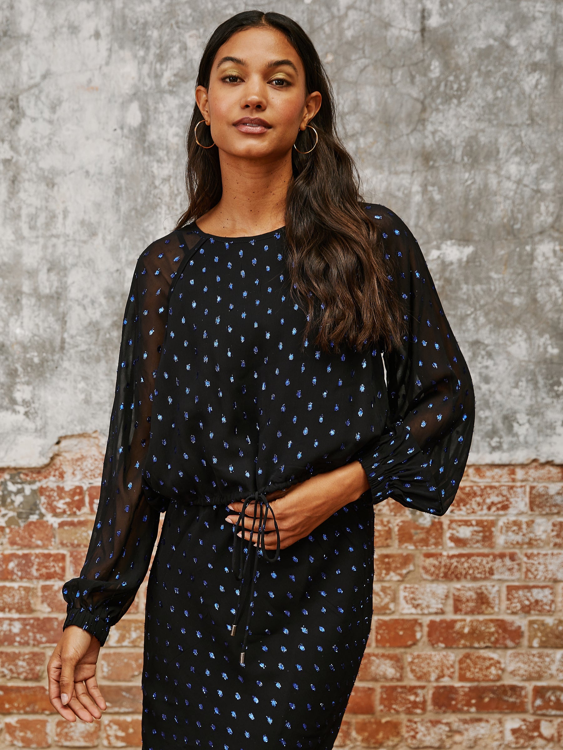 Nova Blue Dot Blouse