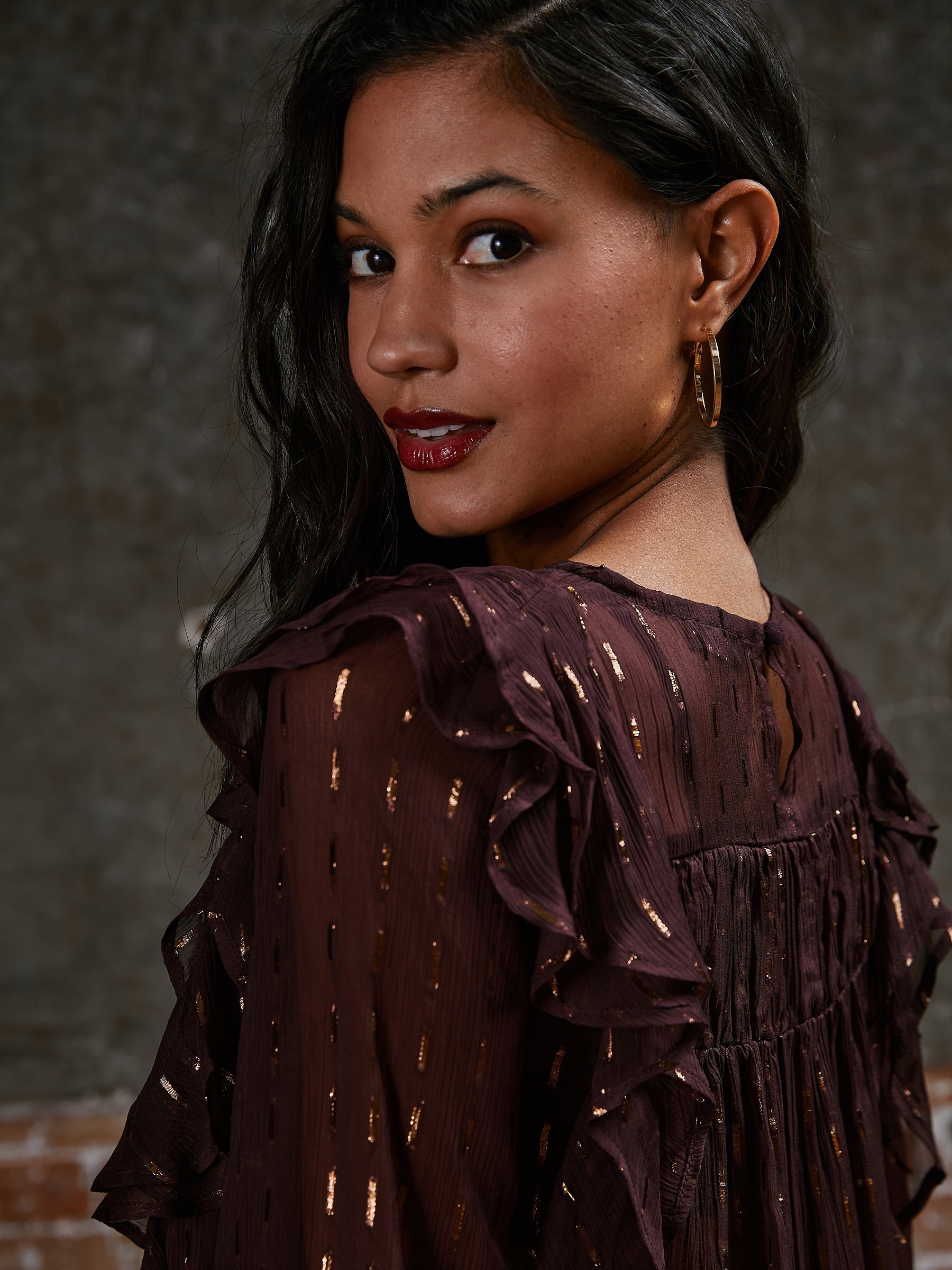 Eva Chiffon Ruffle Blouse