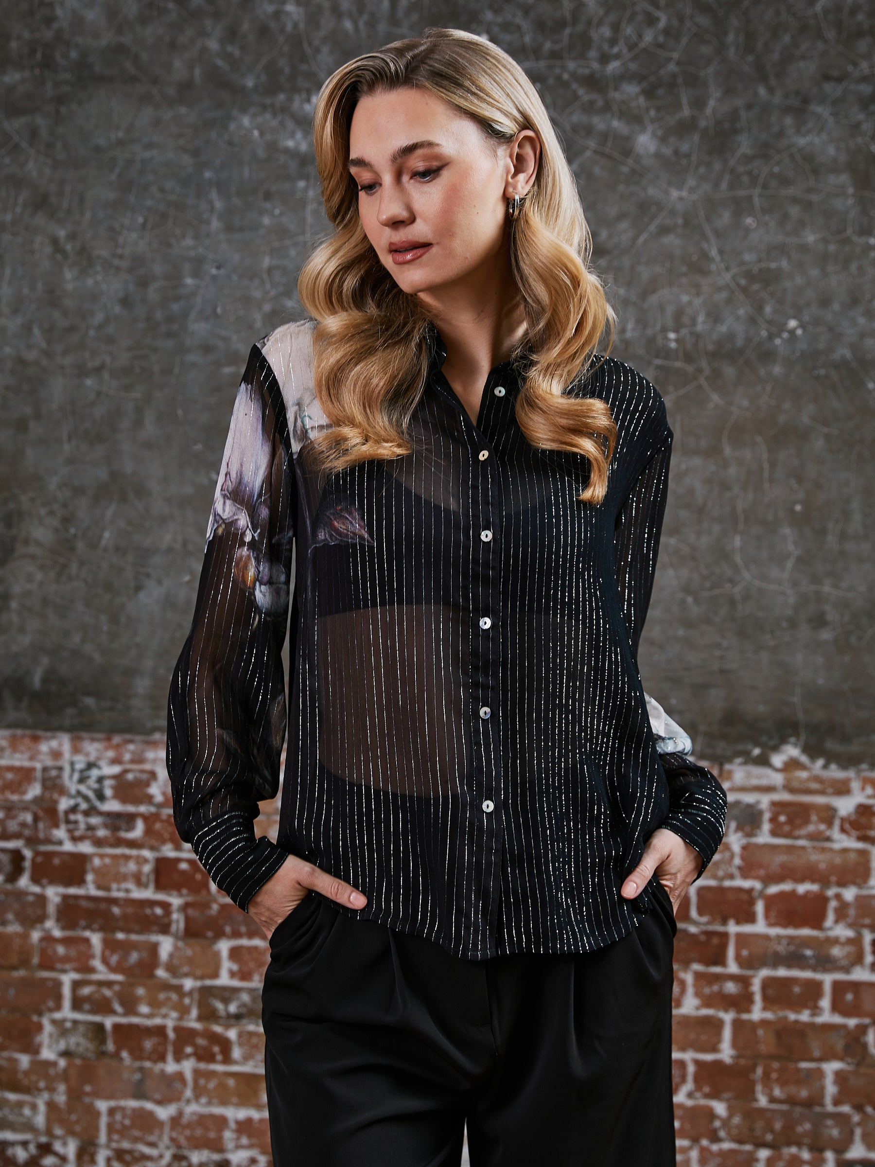 Luna Placement Print Shirt