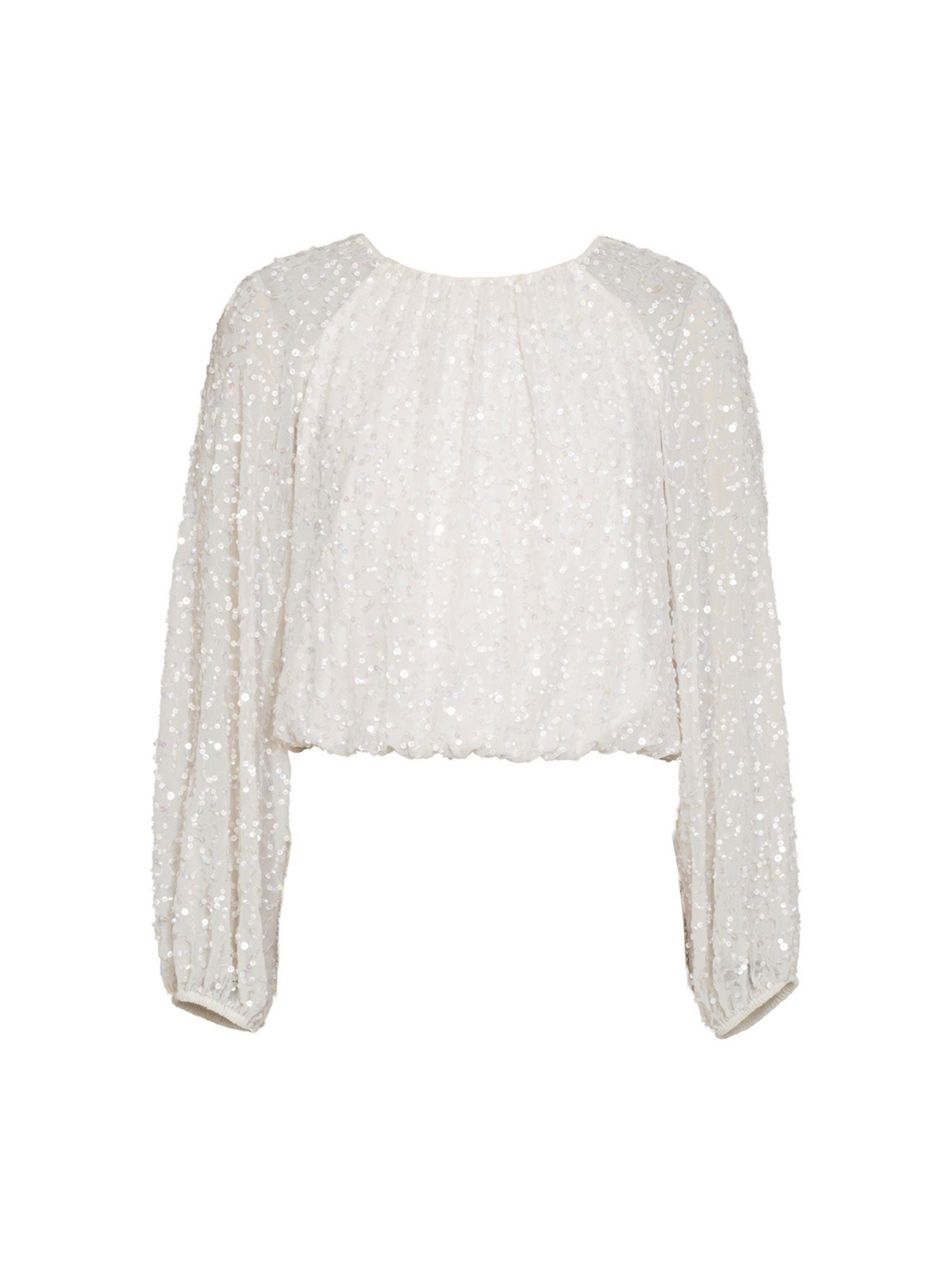 Zara Ivory Sequin Blouse