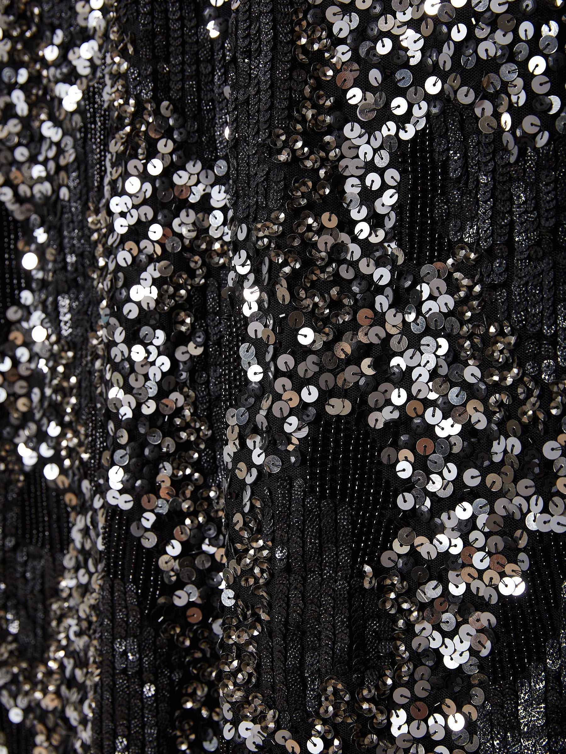 Eden Hand Beaded Black and Silver Mini Dress
