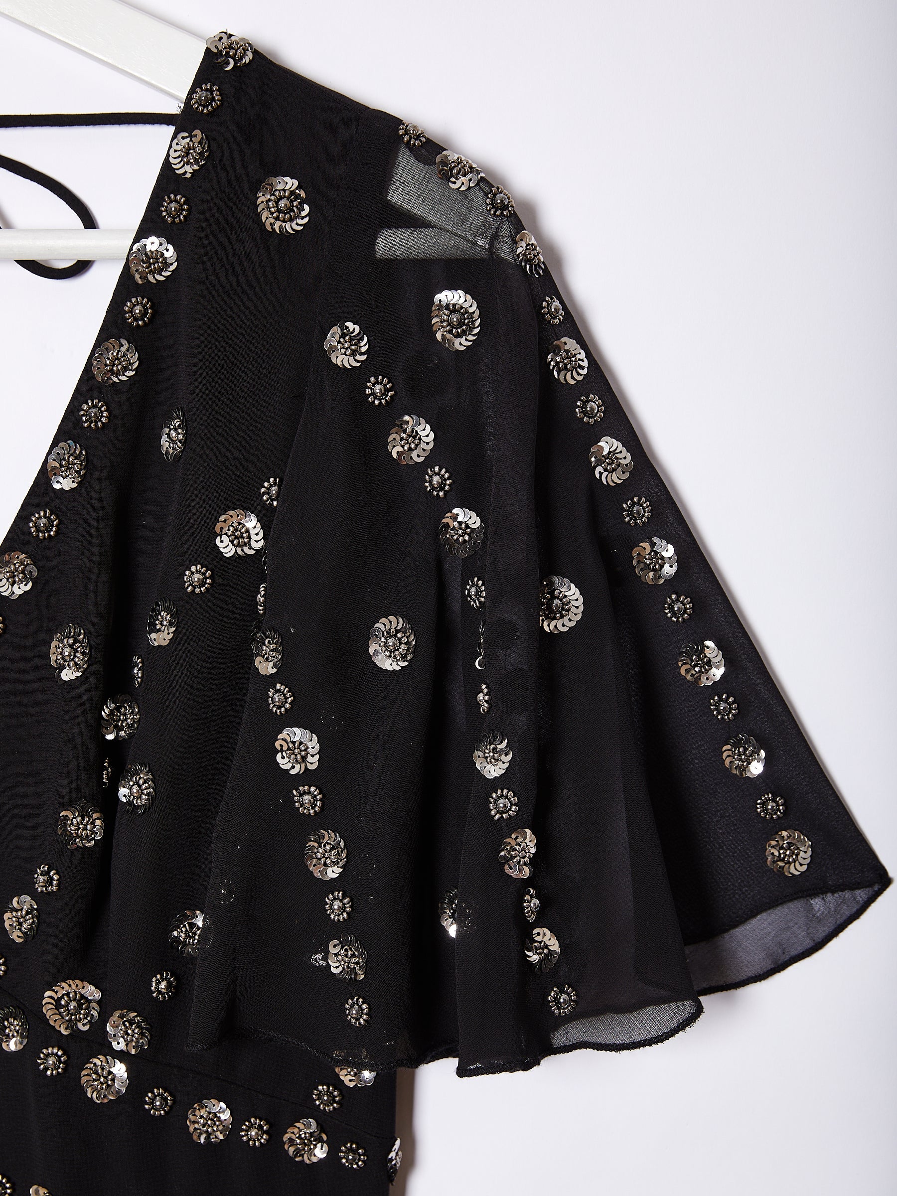 Rose Black Sequin Maxi Dress