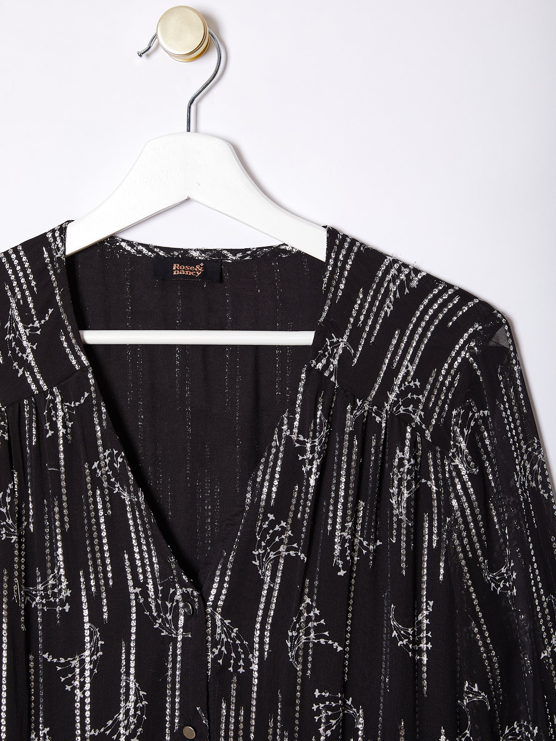 Ophelia Black Silver Mini Dress