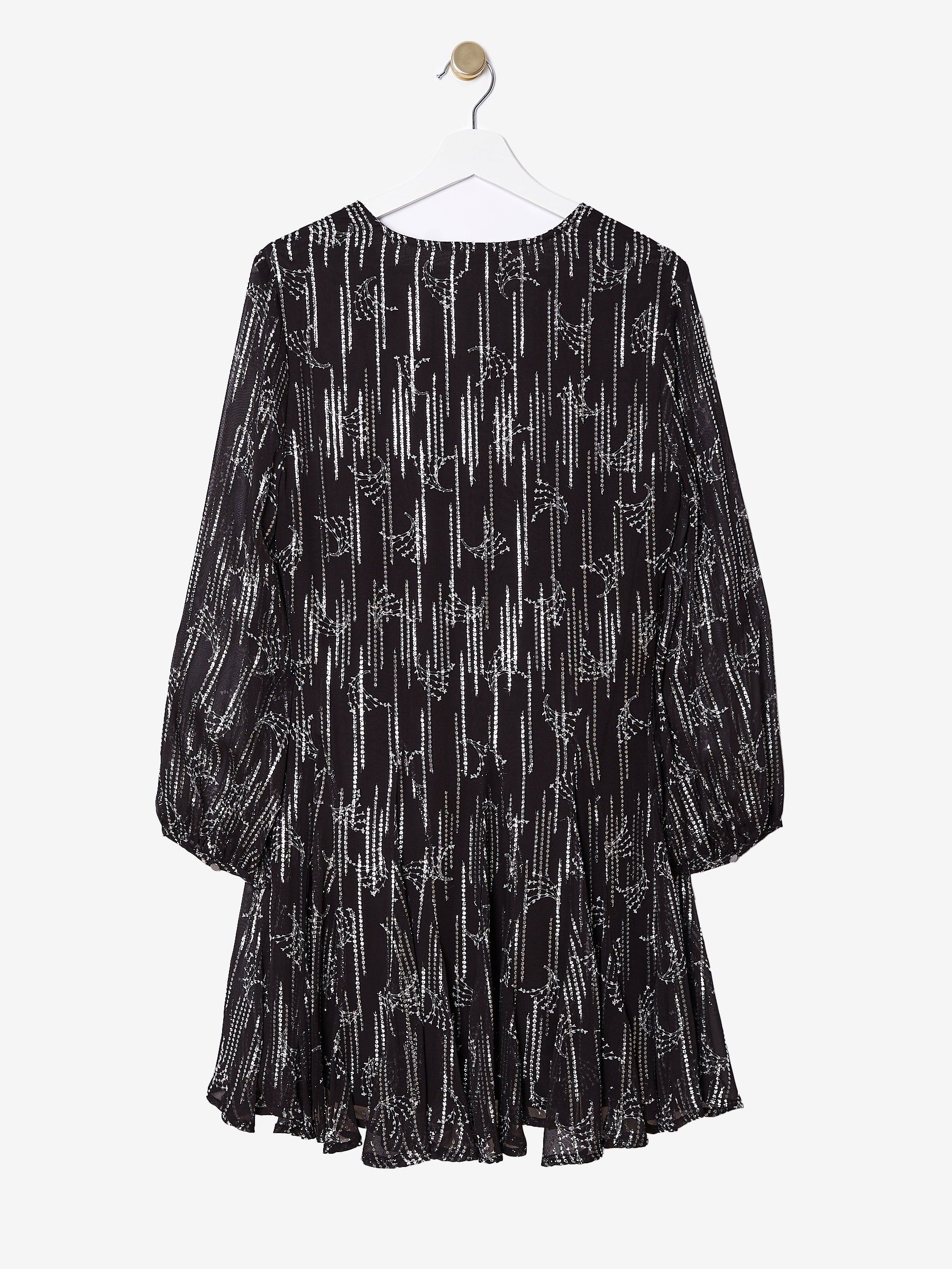 Ophelia Black Silver Mini Dress