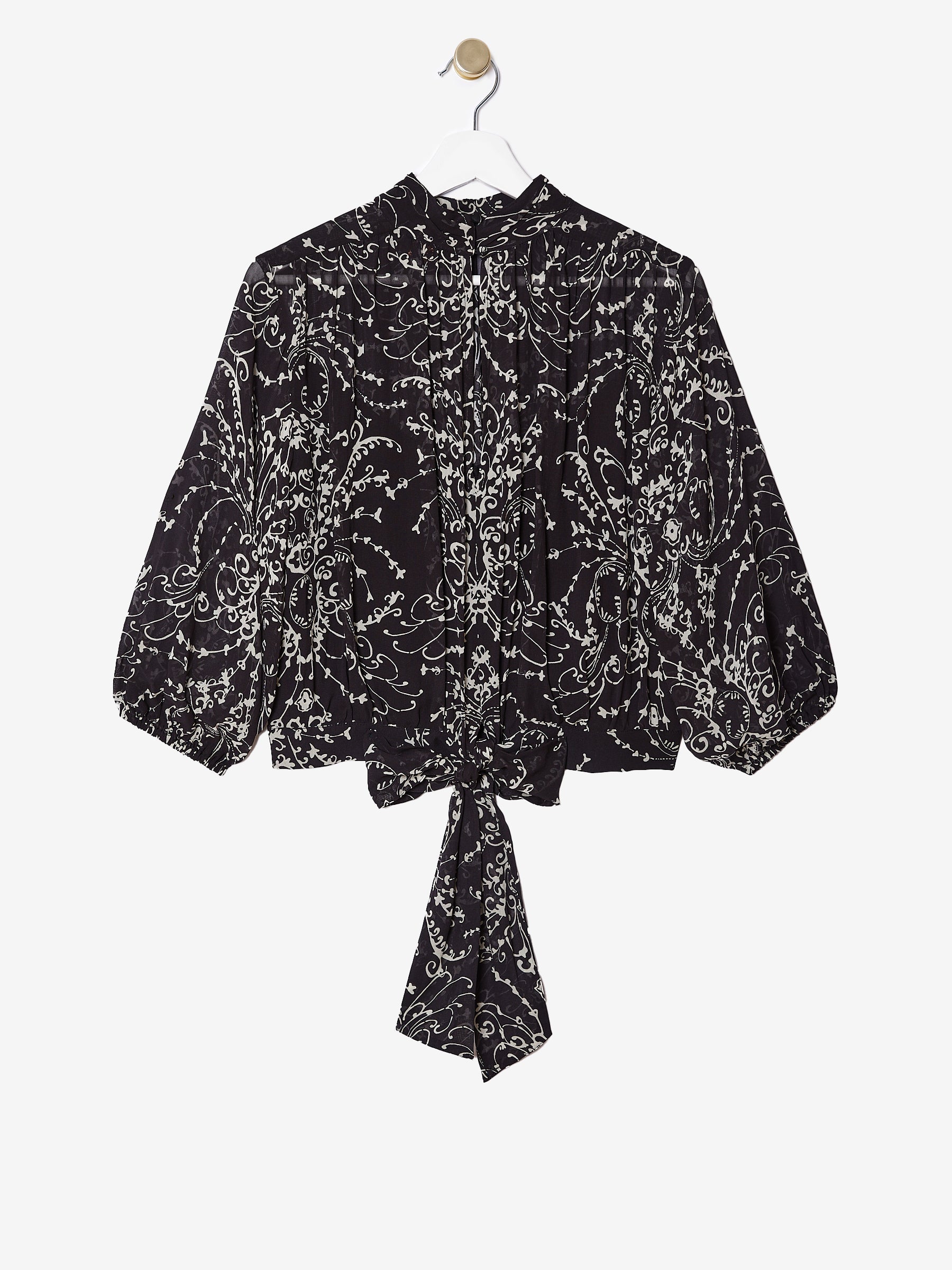 Freya Black Print Blouse