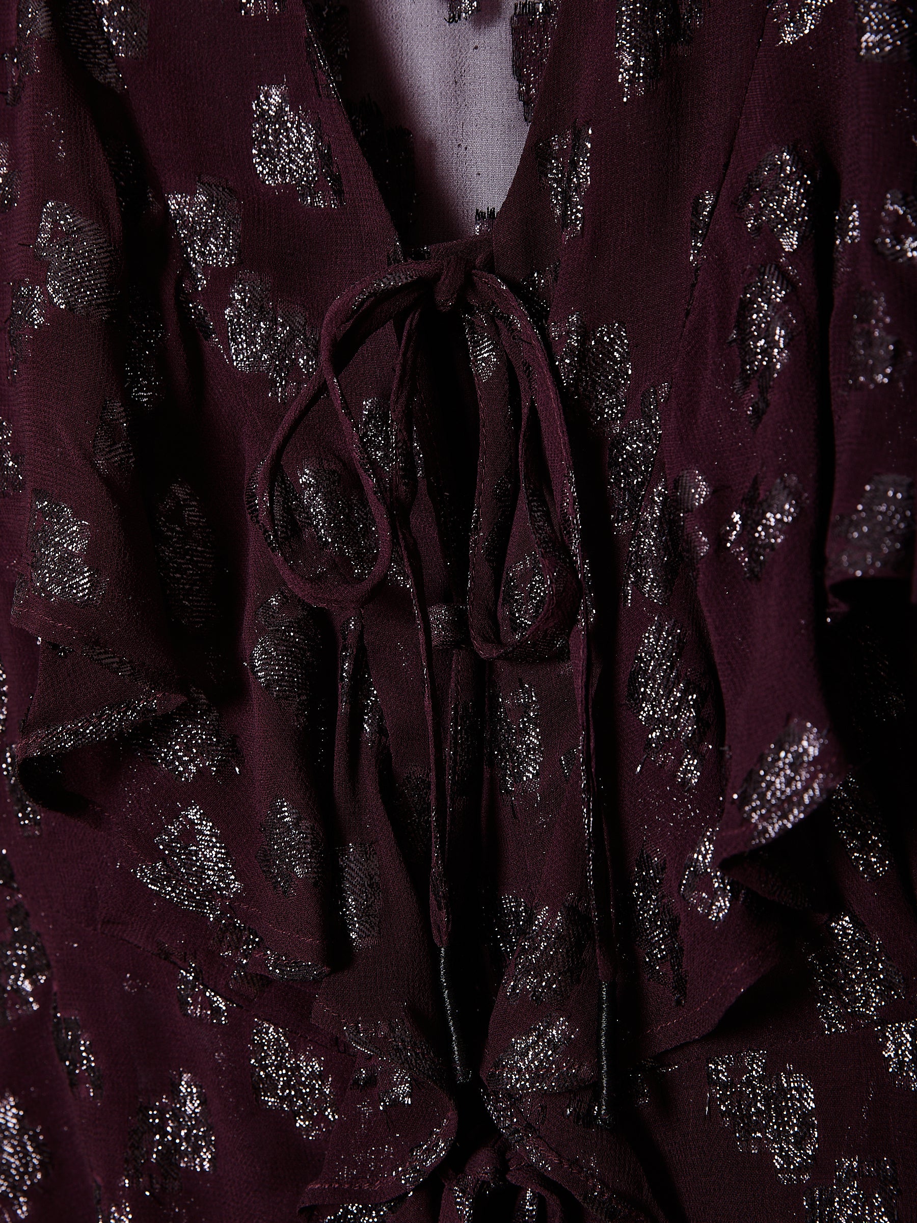 Willow Burgundy Frill Blouse