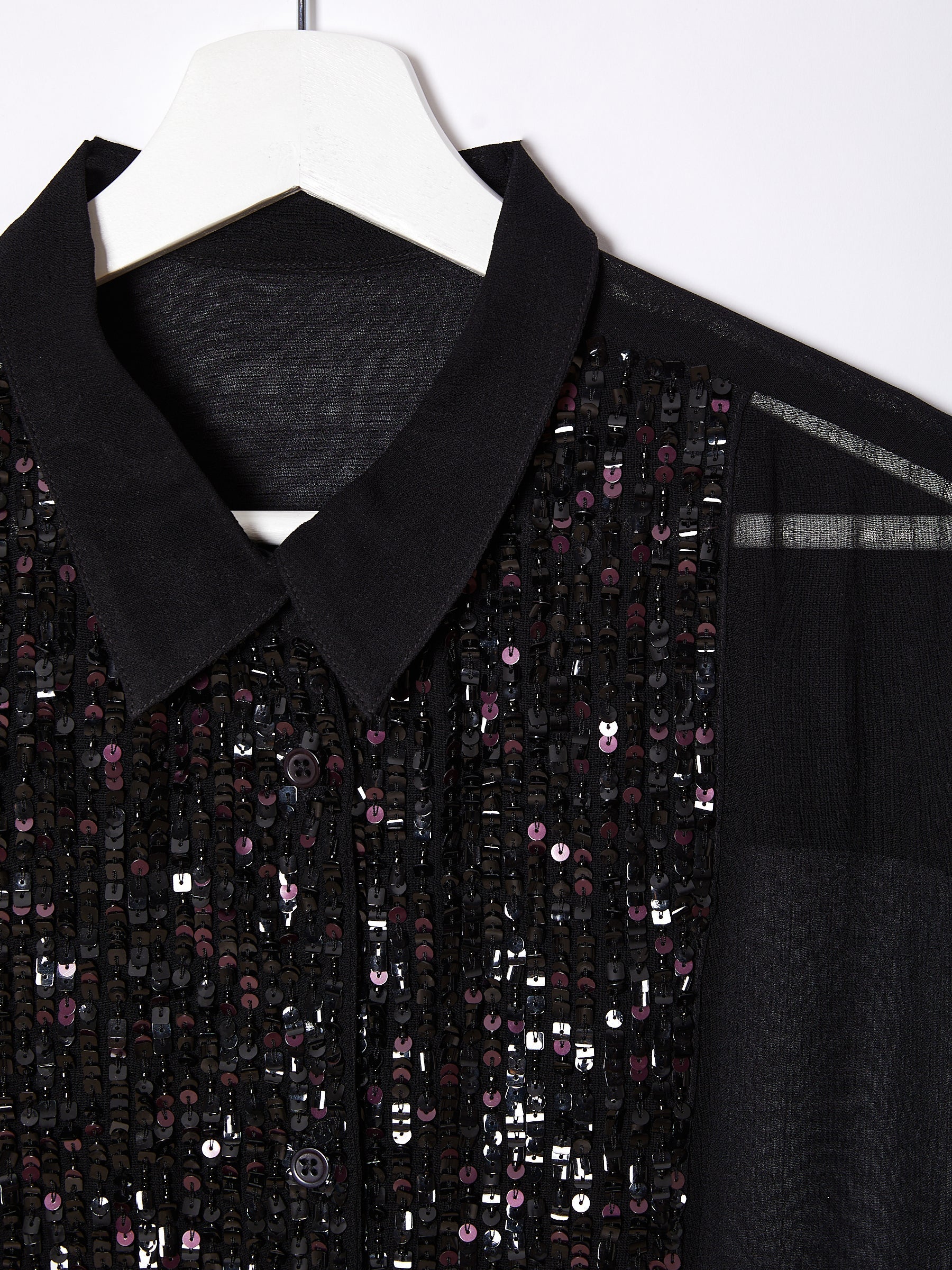 Faye Black Sequin Shirt