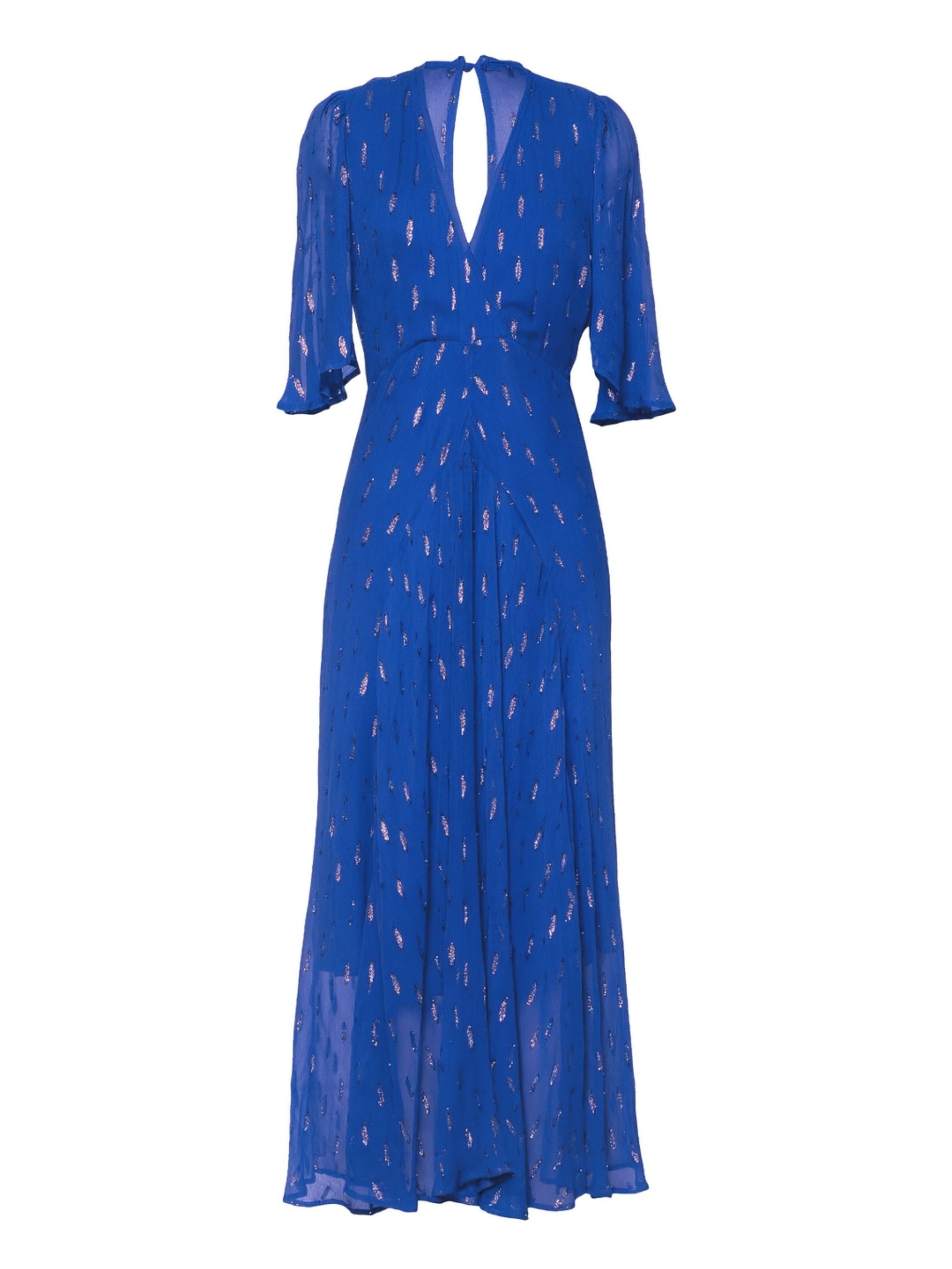 Talia Blue Sparkle Maxi Dress