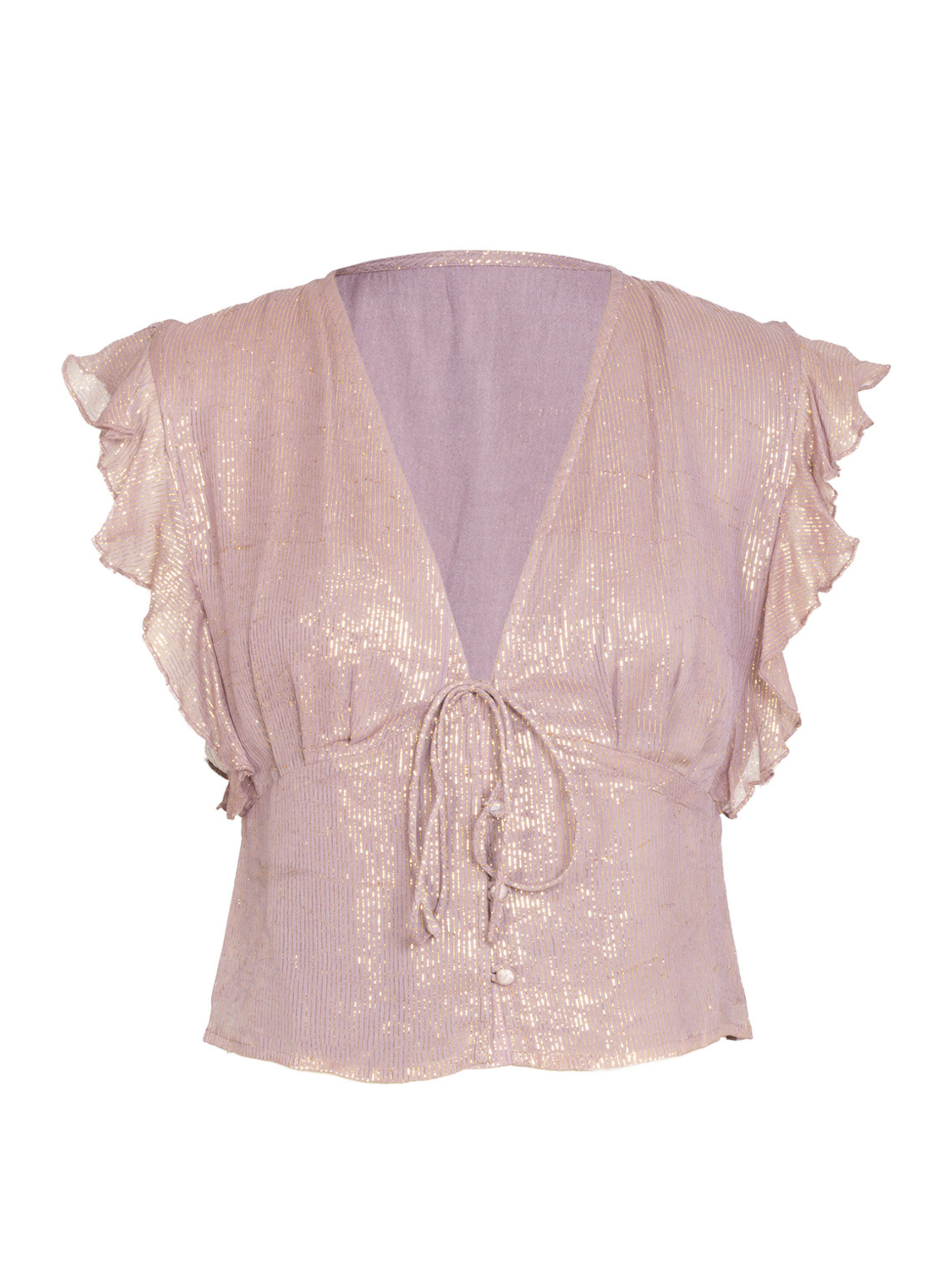 Mira Mink Pink Shimmer Sparkle Top