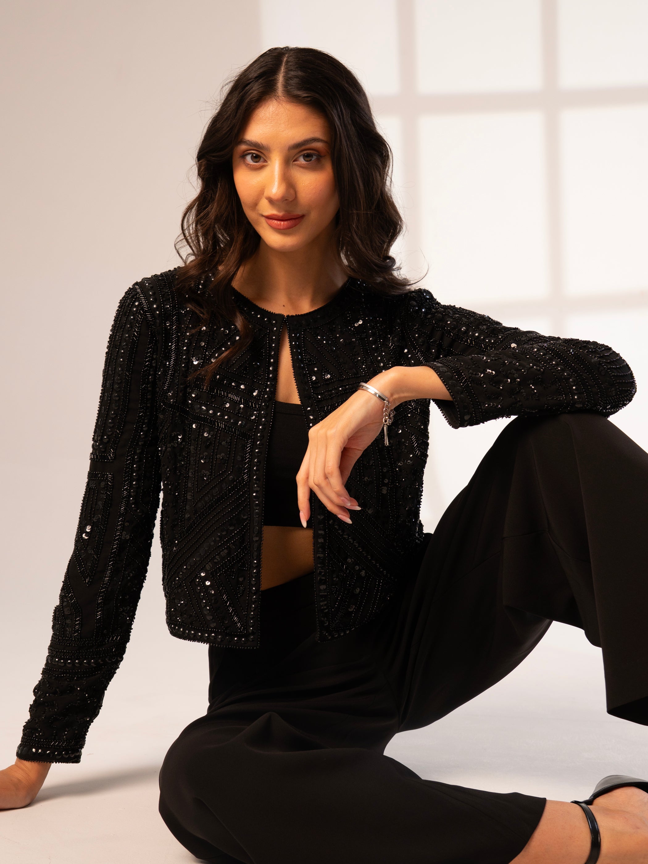 Briar Black Hand Beaded Trophy Jacket