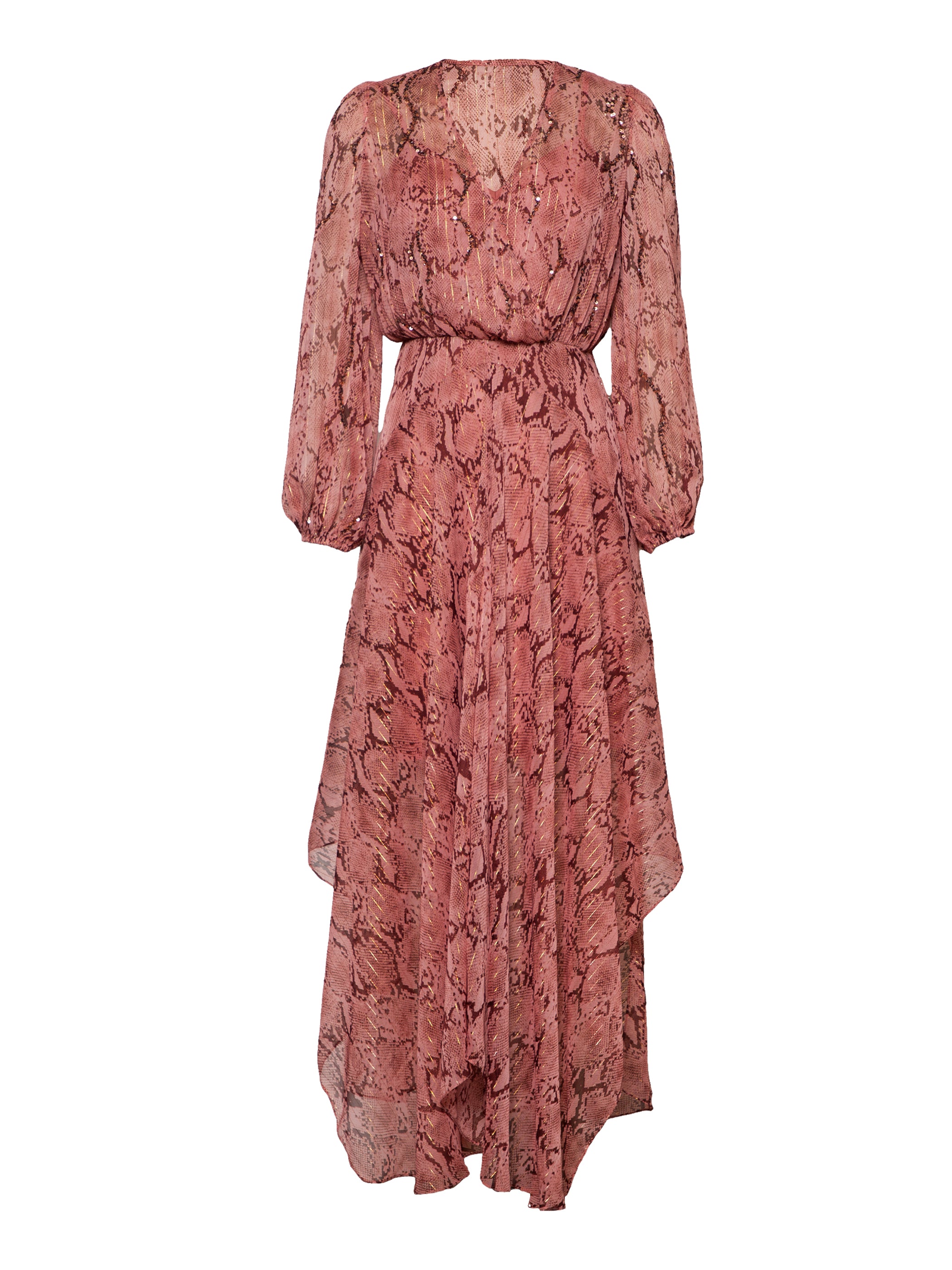 Mali Pink Pretty Snake Print Maxi Dress