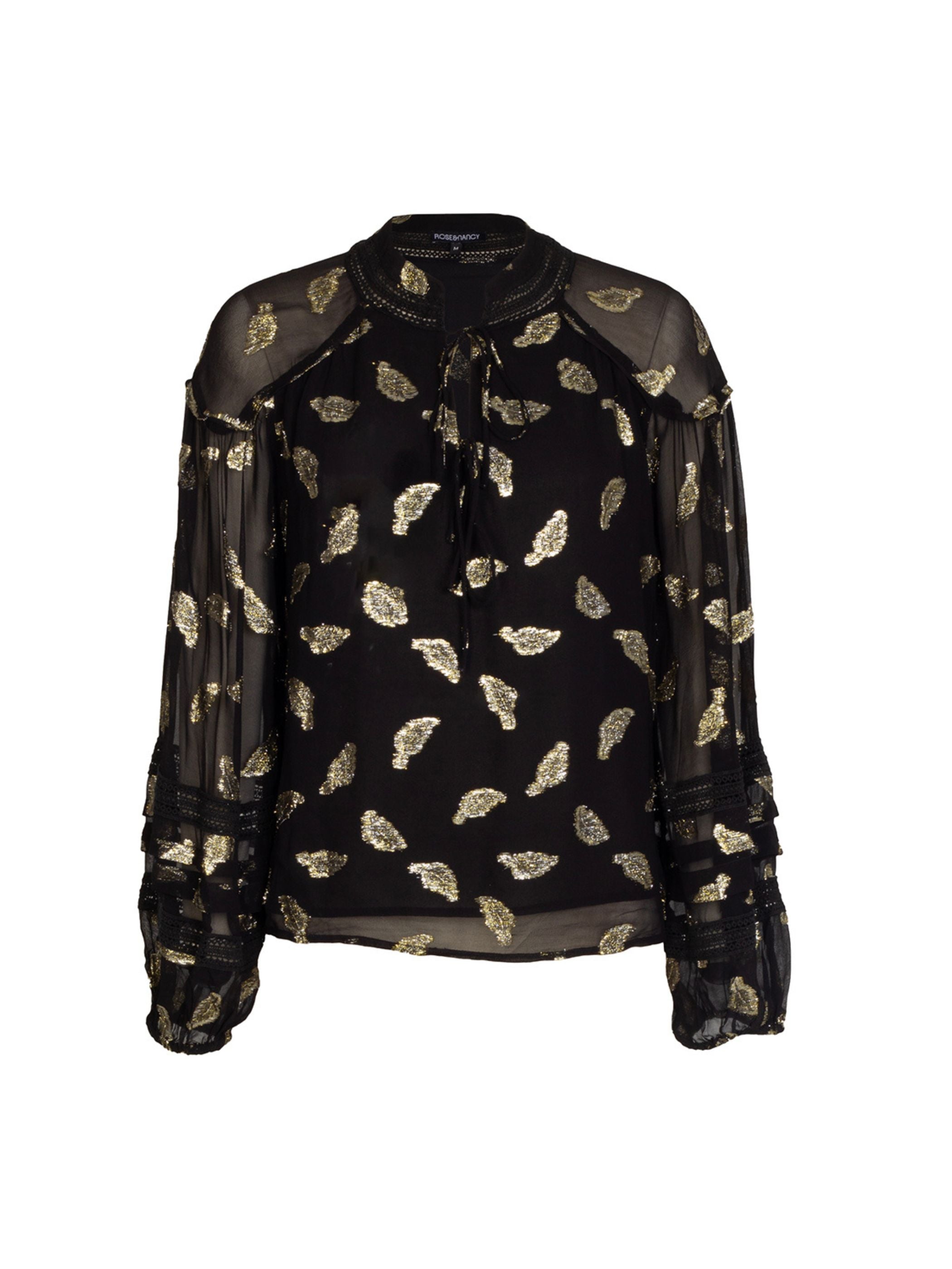 Wren Gold Feather Blouse