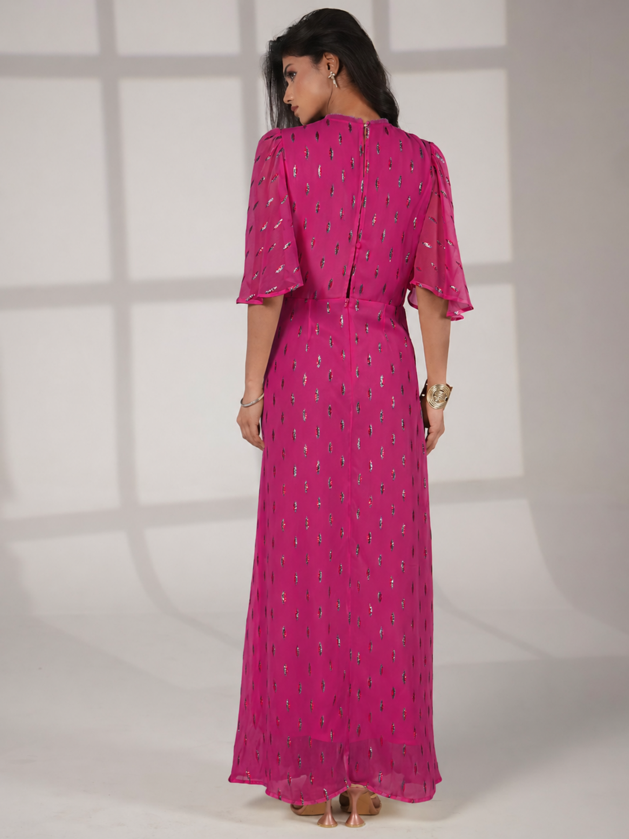 Talia Fuchsia Pink Maxi Dress