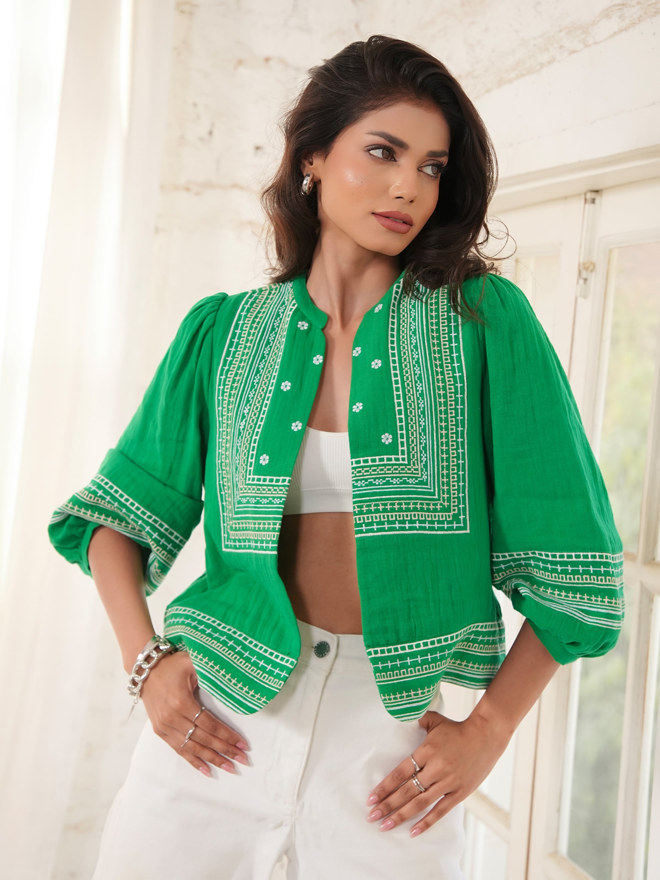 Florence Green Cotton Jacket
