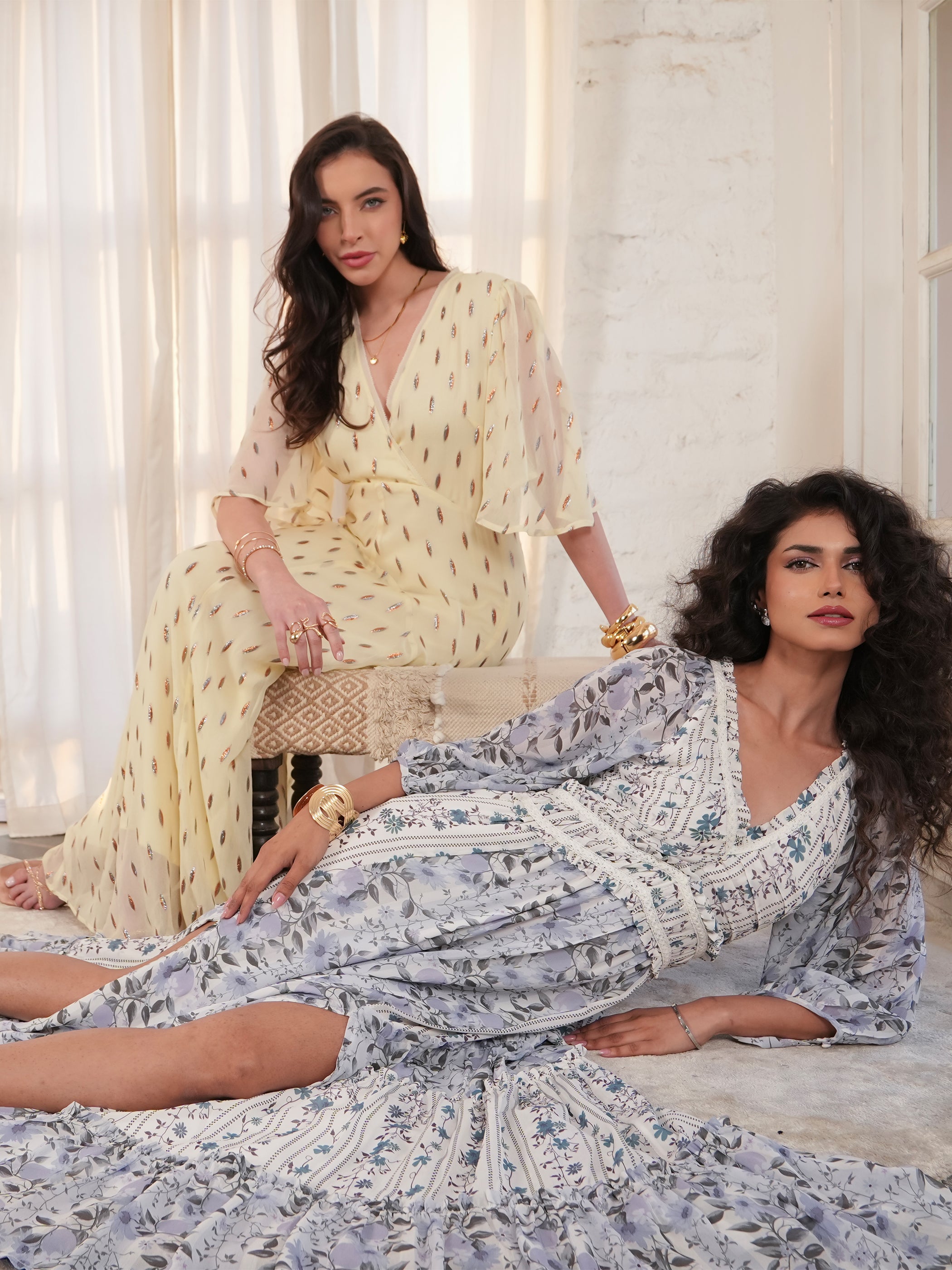 Farrah Mix Print Maxi Dress