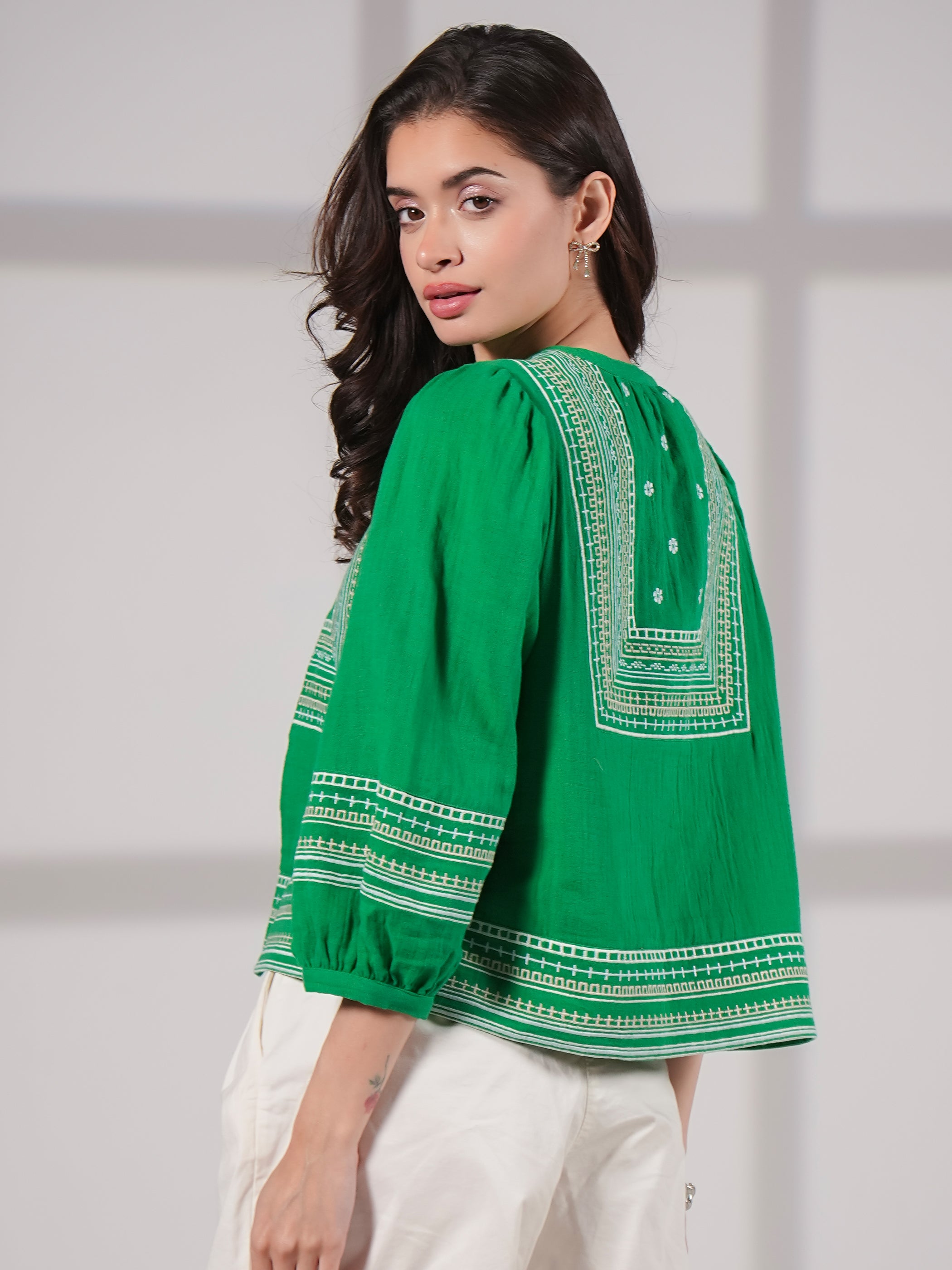 Florence Green Cotton Jacket
