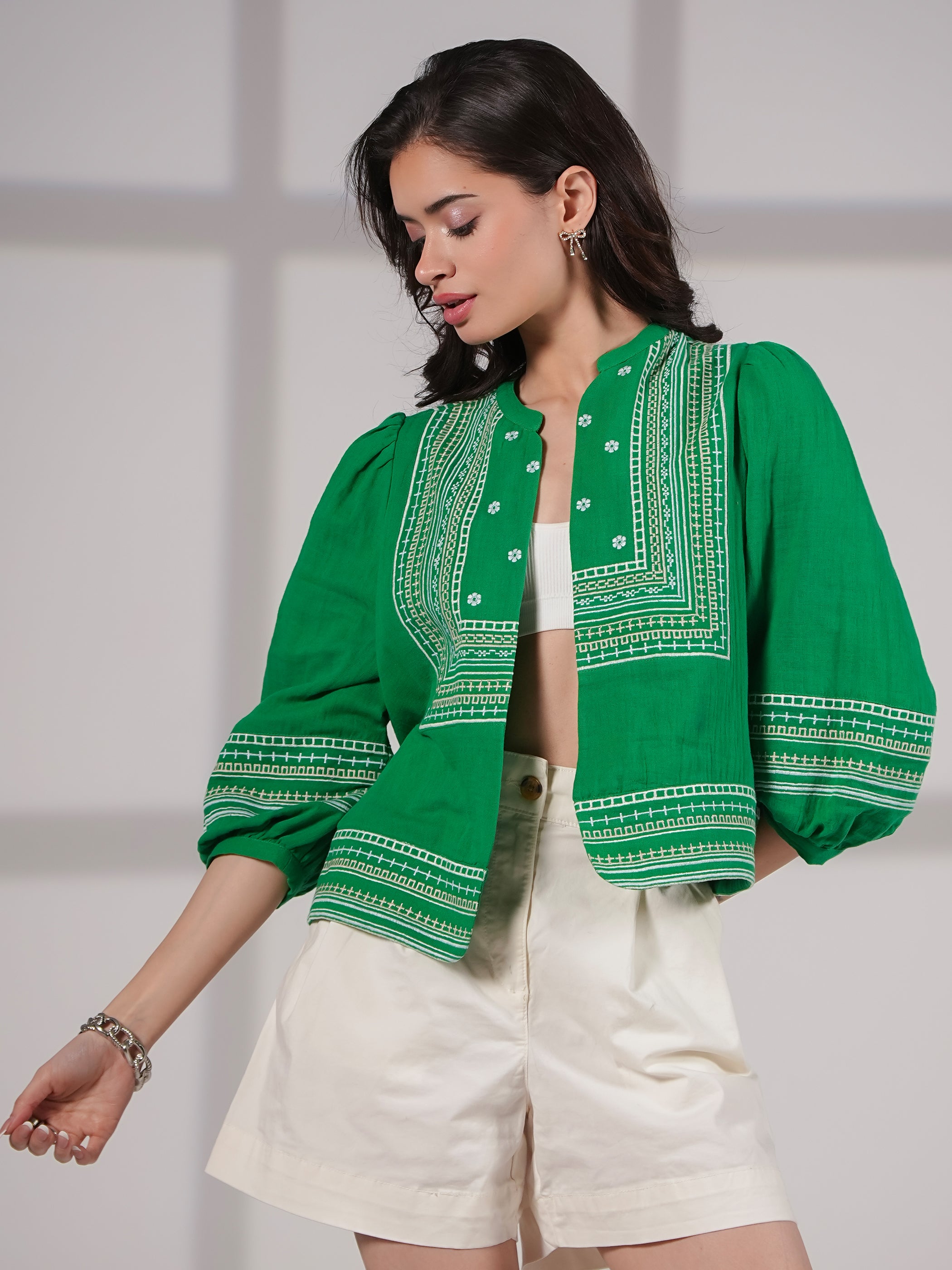 Florence Green Cotton Jacket