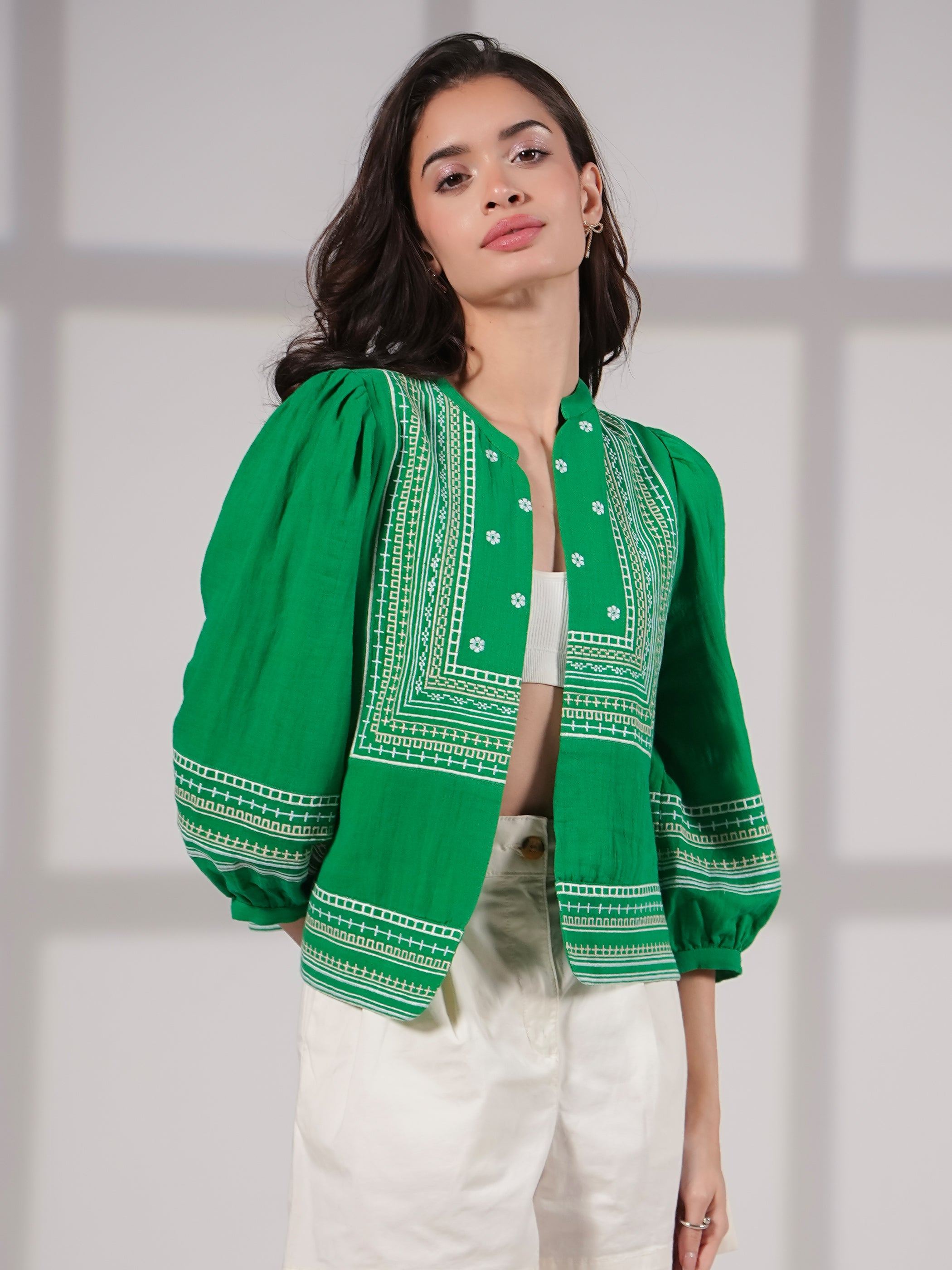 Florence Green Cotton Jacket