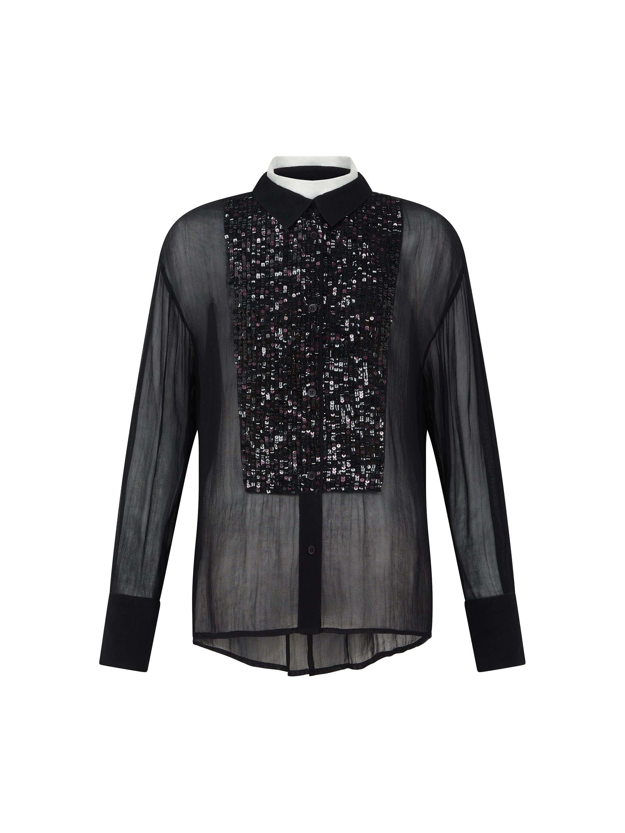 Faye Black Sequin Shirt