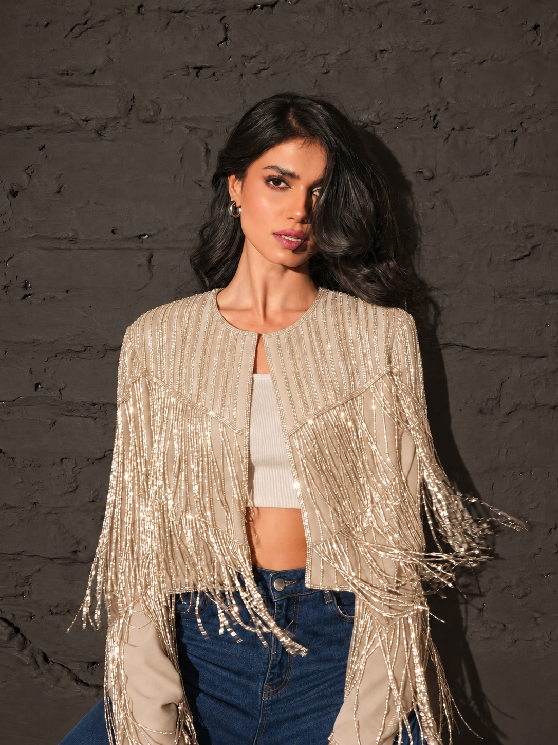 Scarlett Jacket Ivory and Soft Pearl