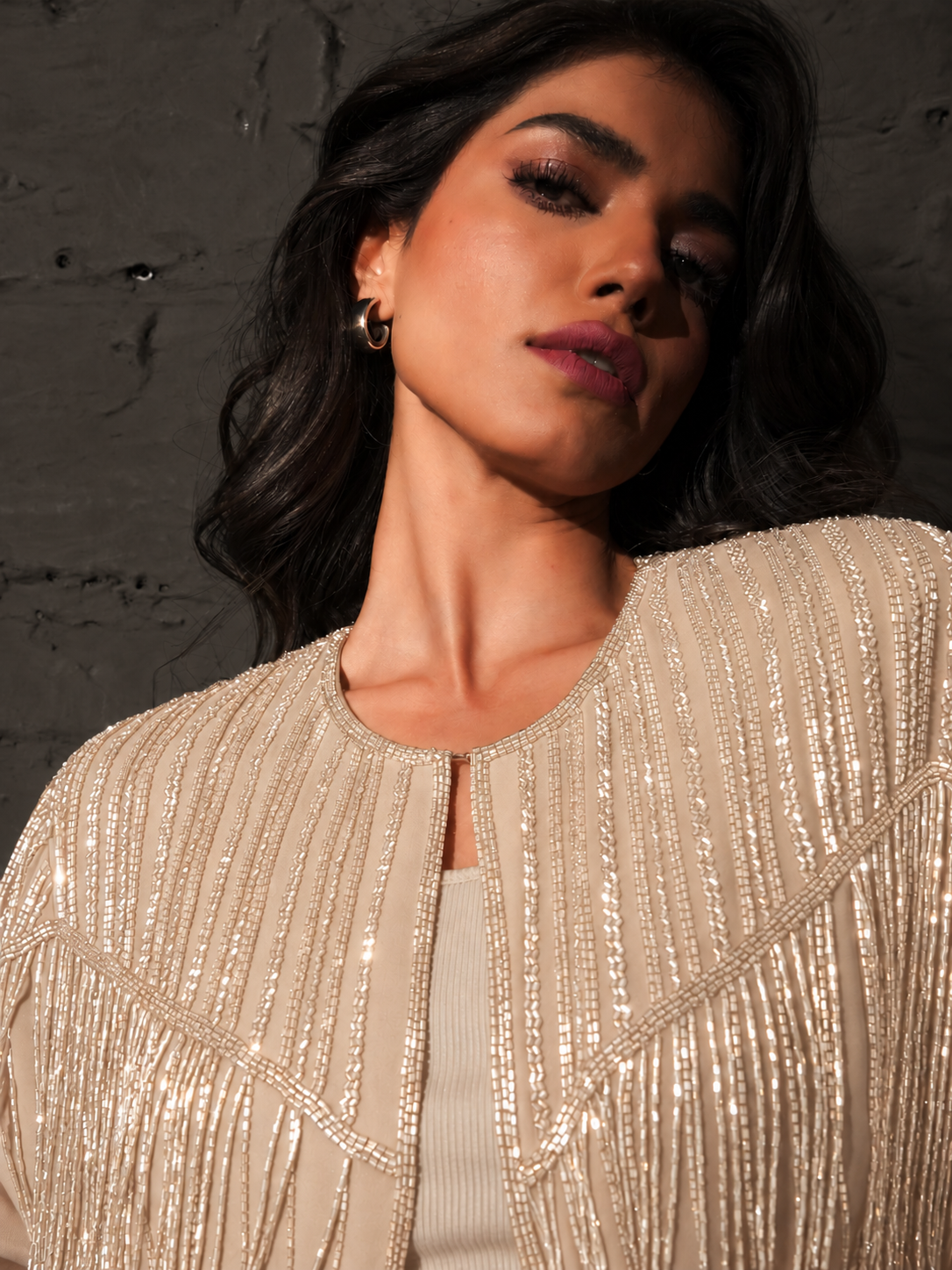 Scarlett Jacket Ivory and Soft Pearl
