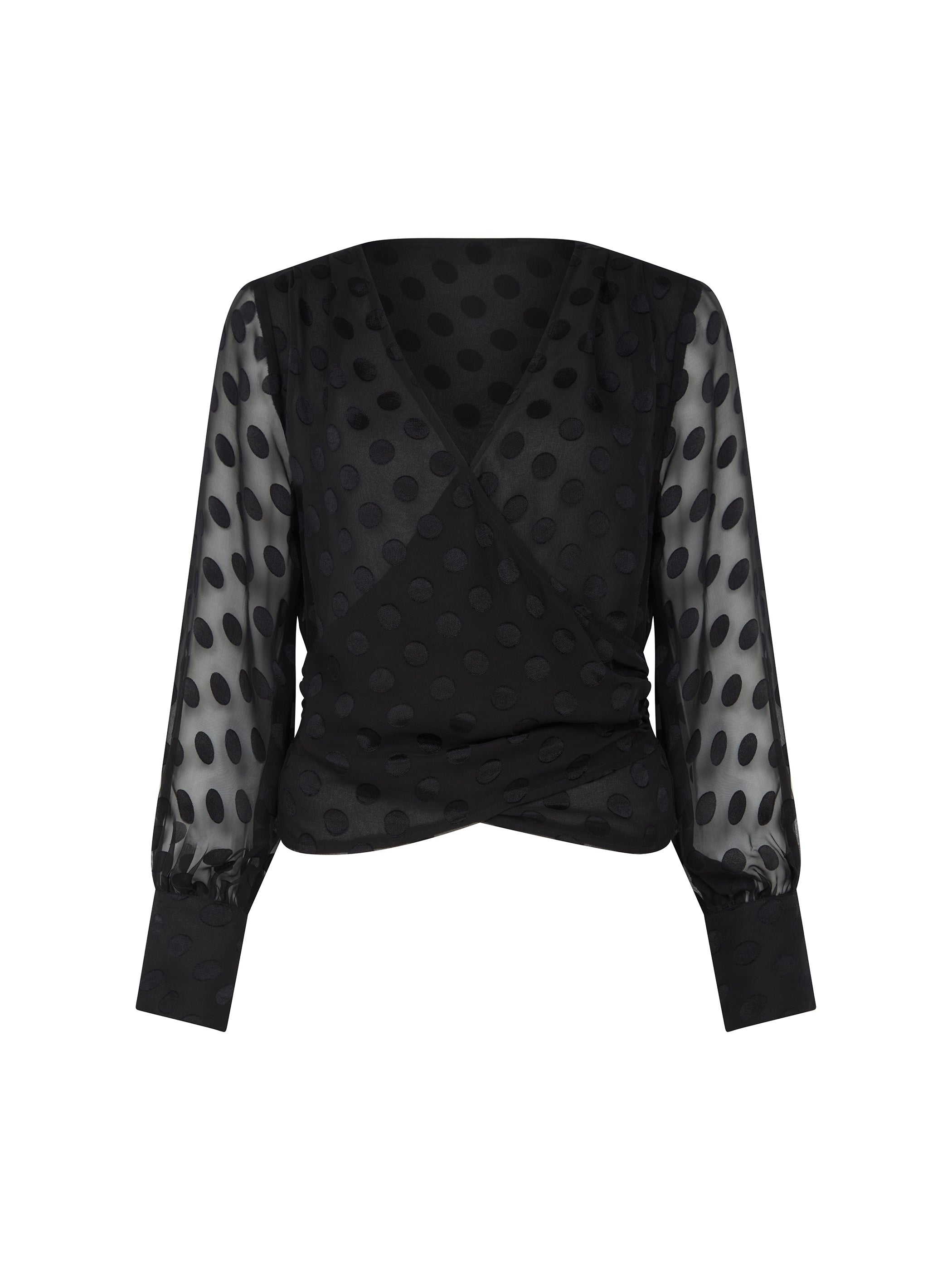 Ivy Spot Wrap Blouse
