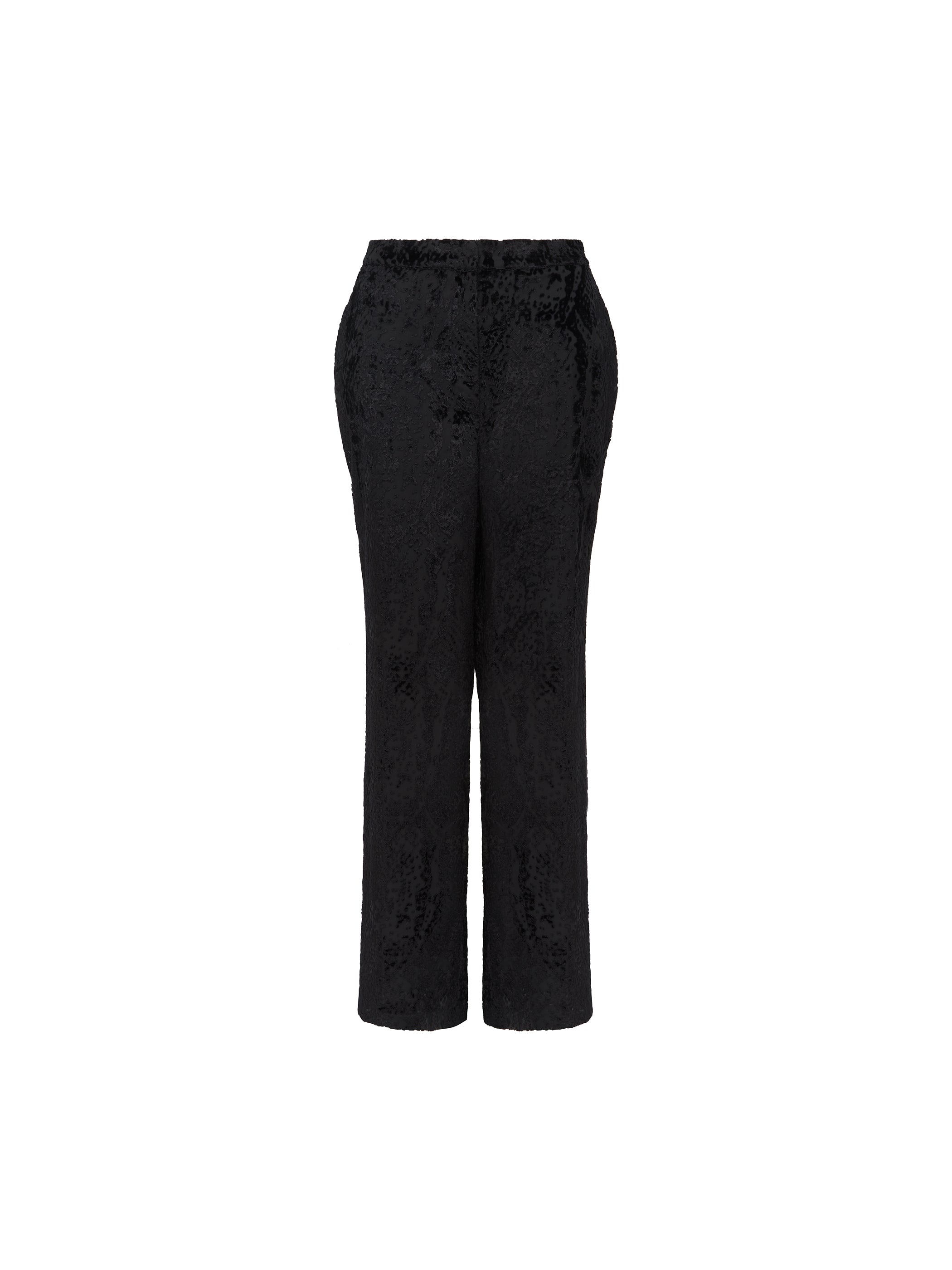 Juniper Black Snake Velvet Trouser