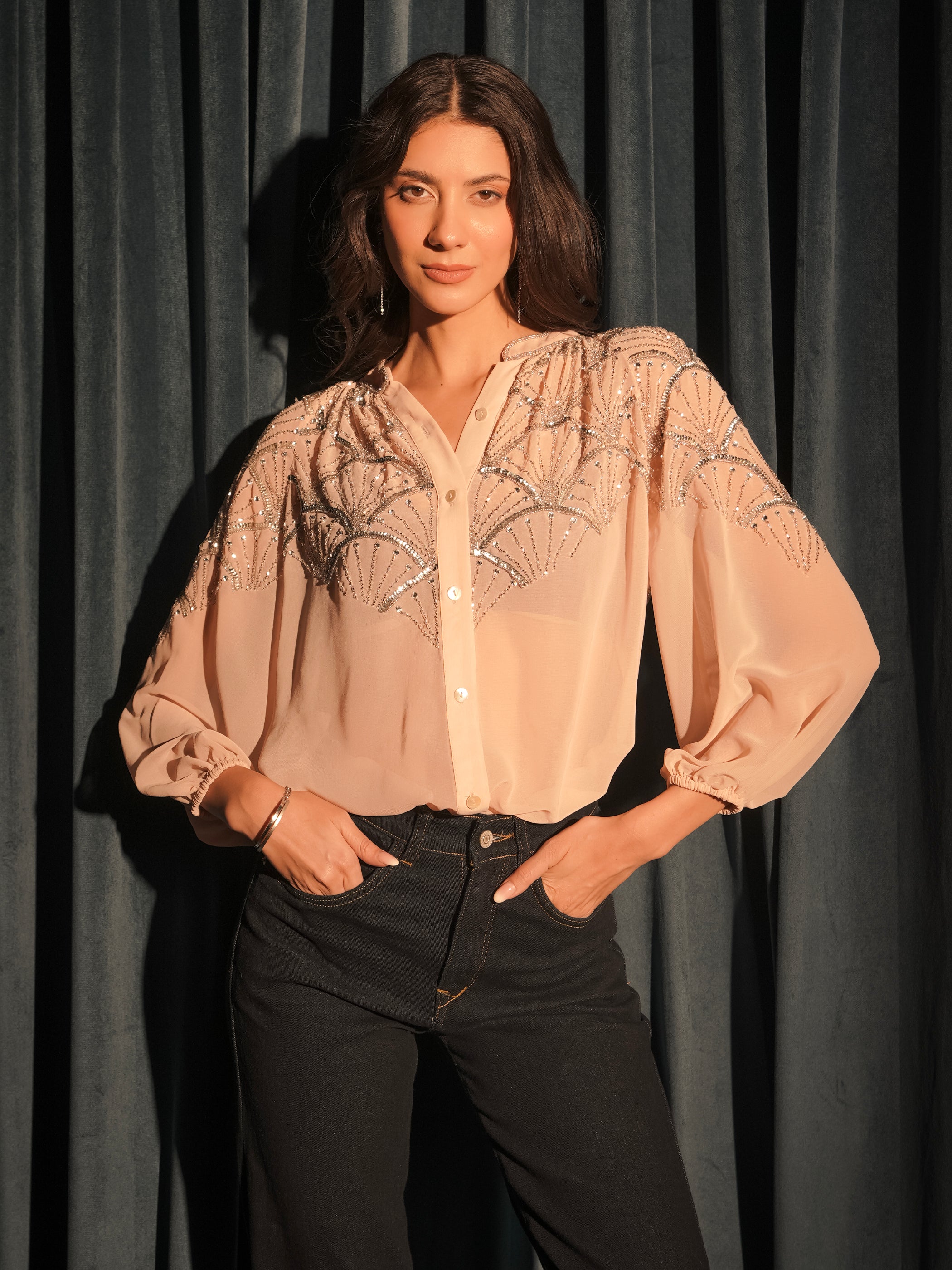 Gemma Pink Embellieshe Blouse