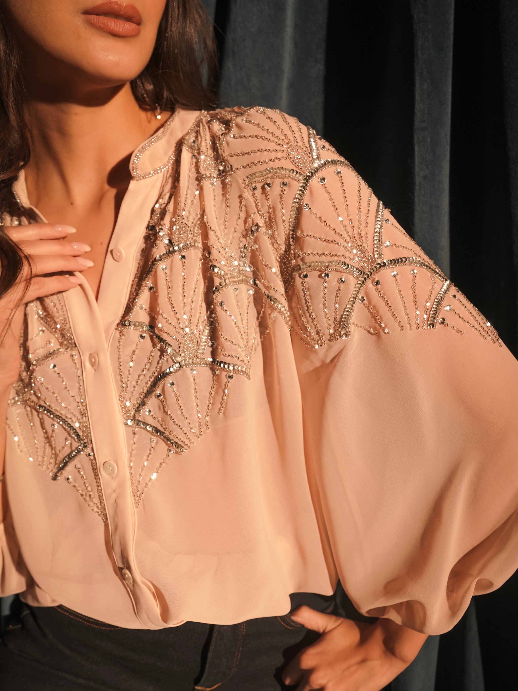 Gemma Pink Embellieshe Blouse
