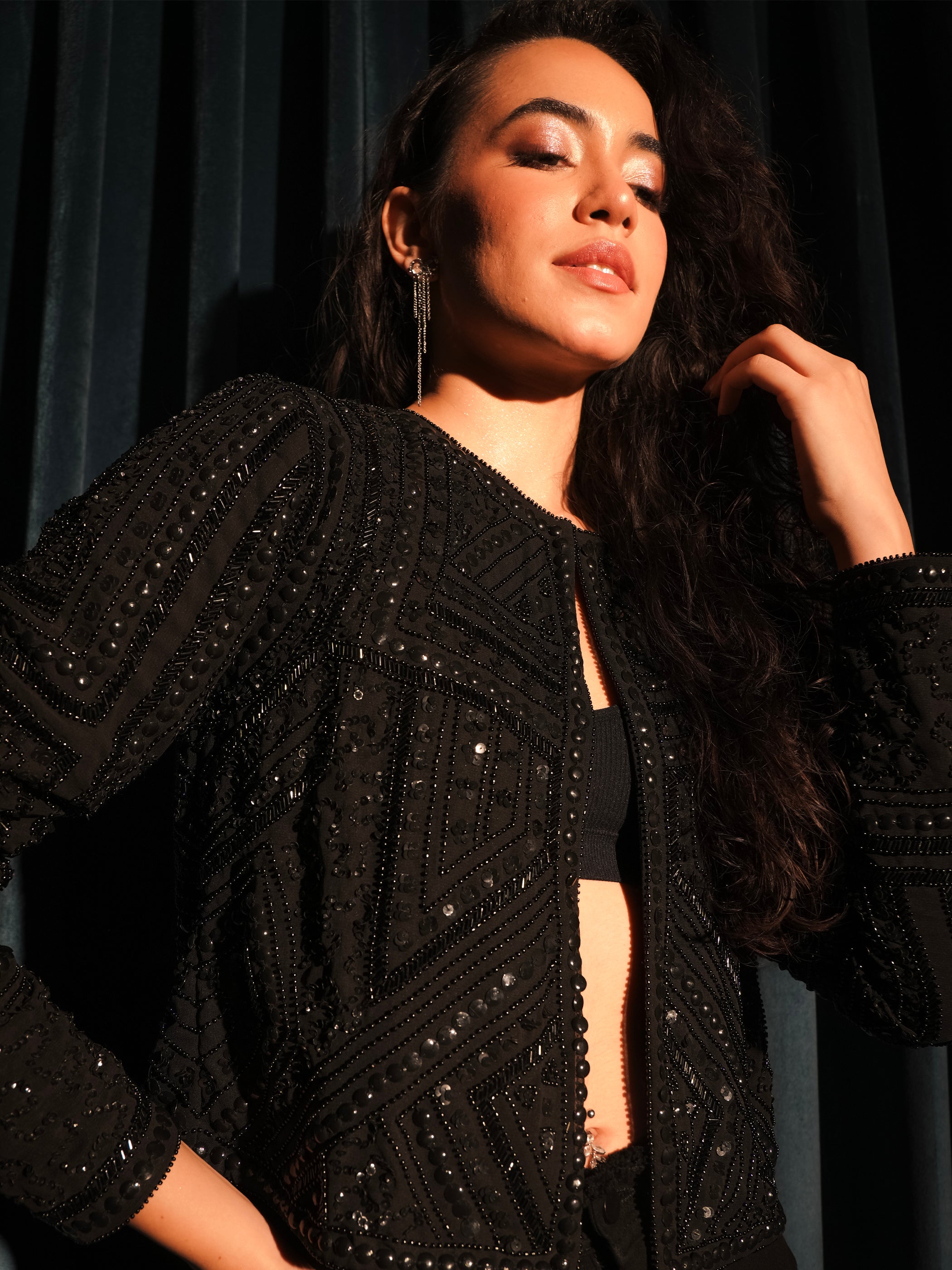 Briar Black Hand Beaded Trophy Jacket