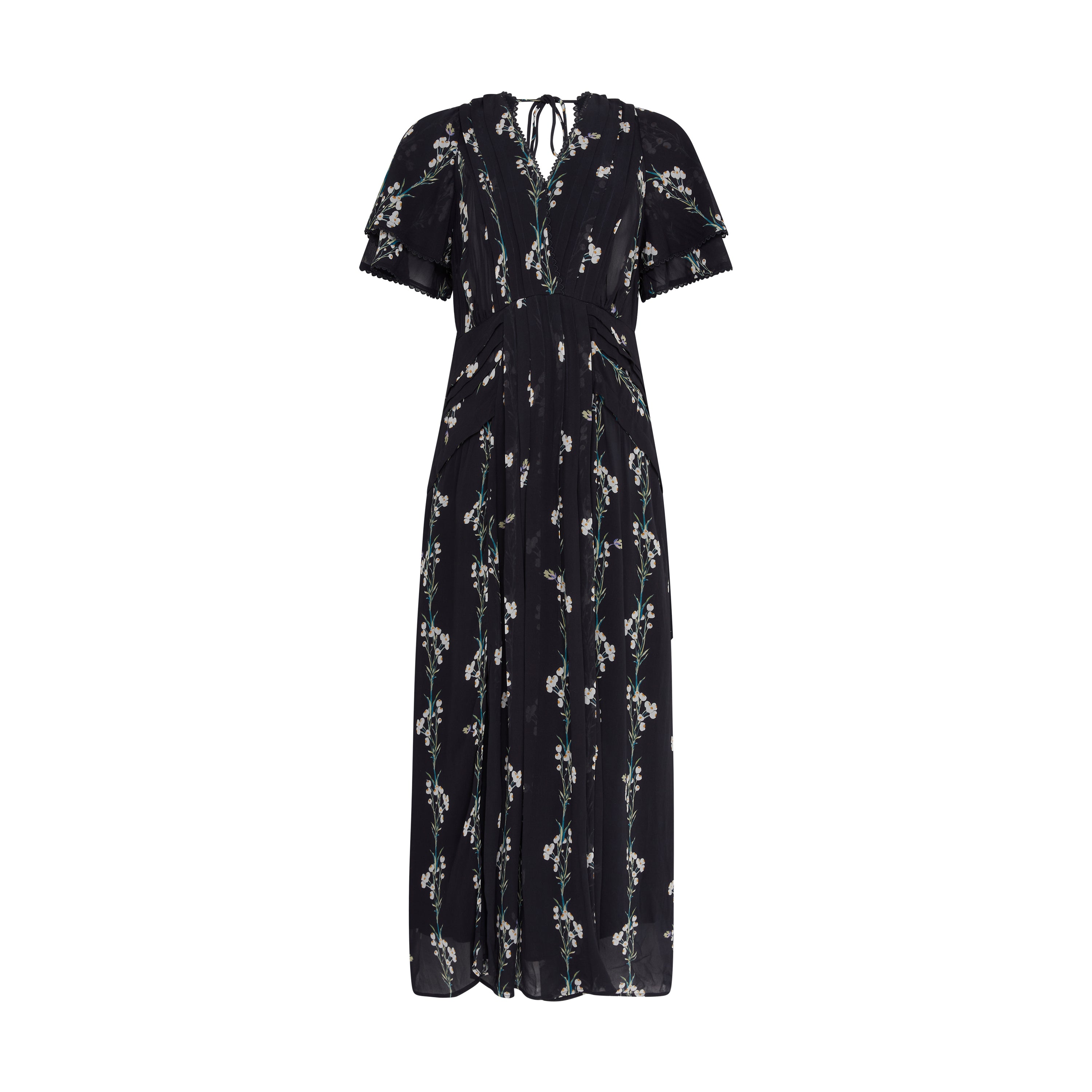 Sophia Spring Berry Black Frill Dress