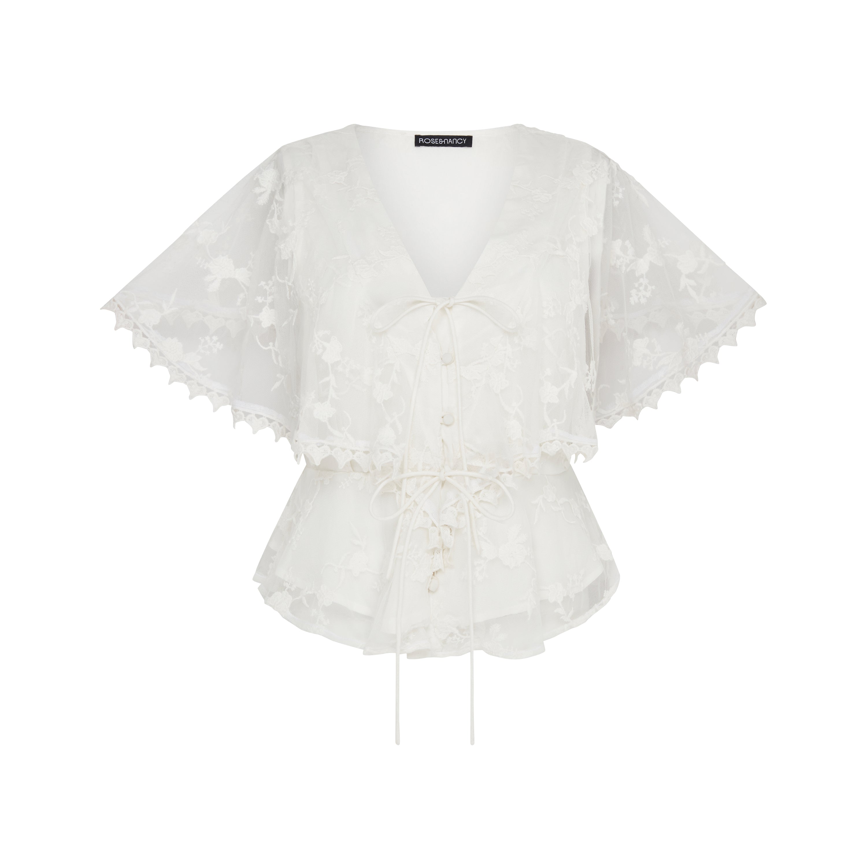 Ellen Ivory Lace Embroidery Blouse