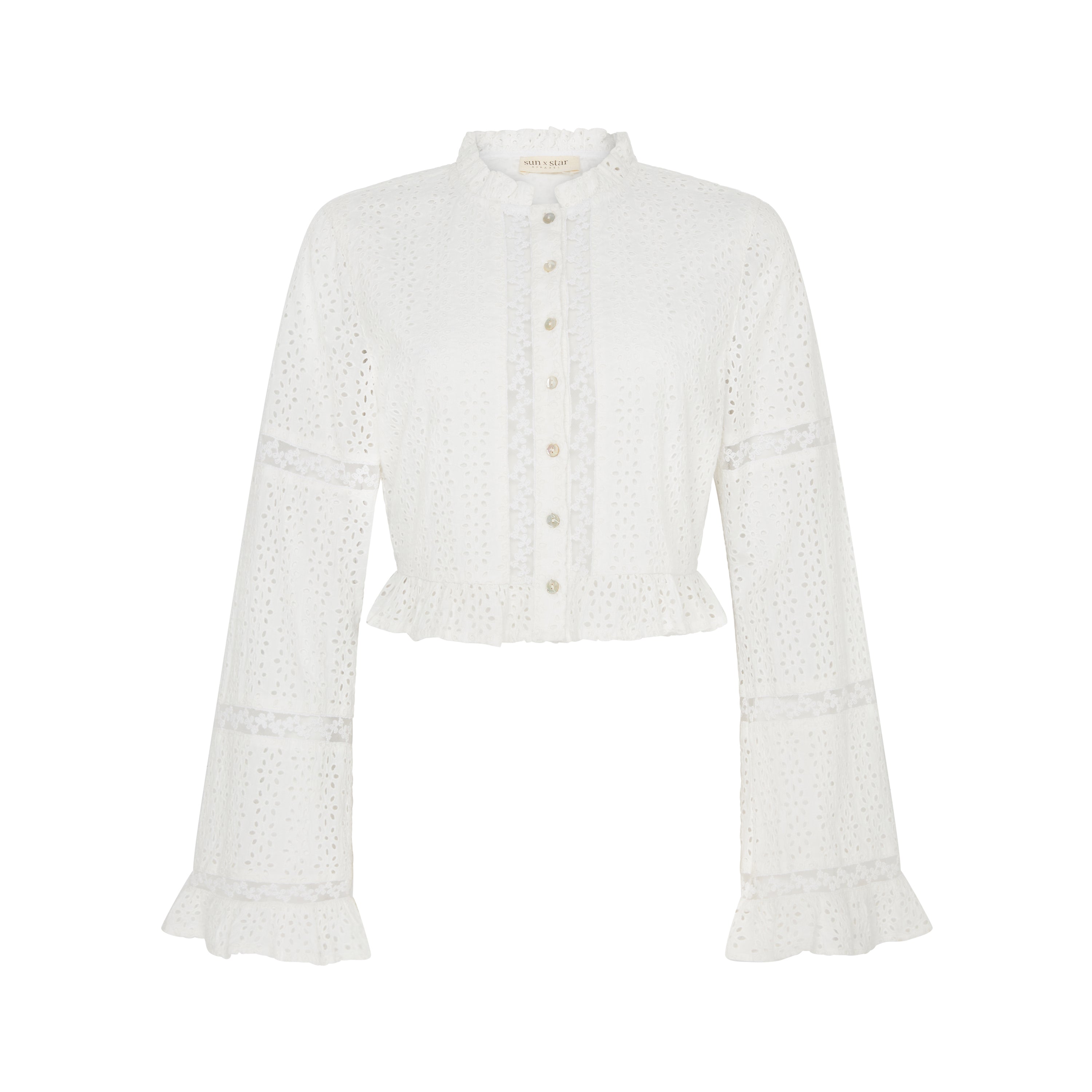 Abi Ivory Lace Broderie Blouse