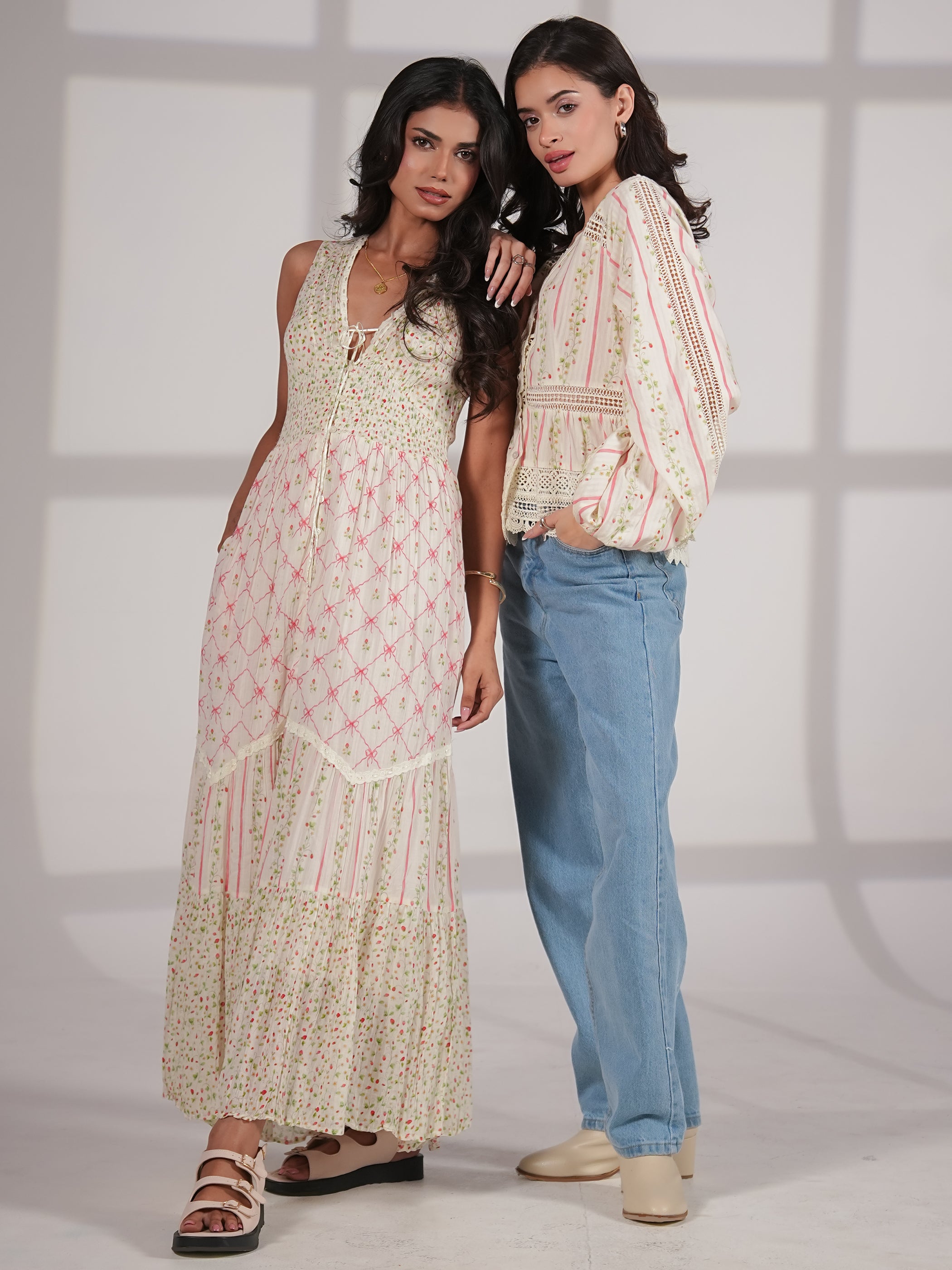 Ellen Crochet Trim Cotton Blouse