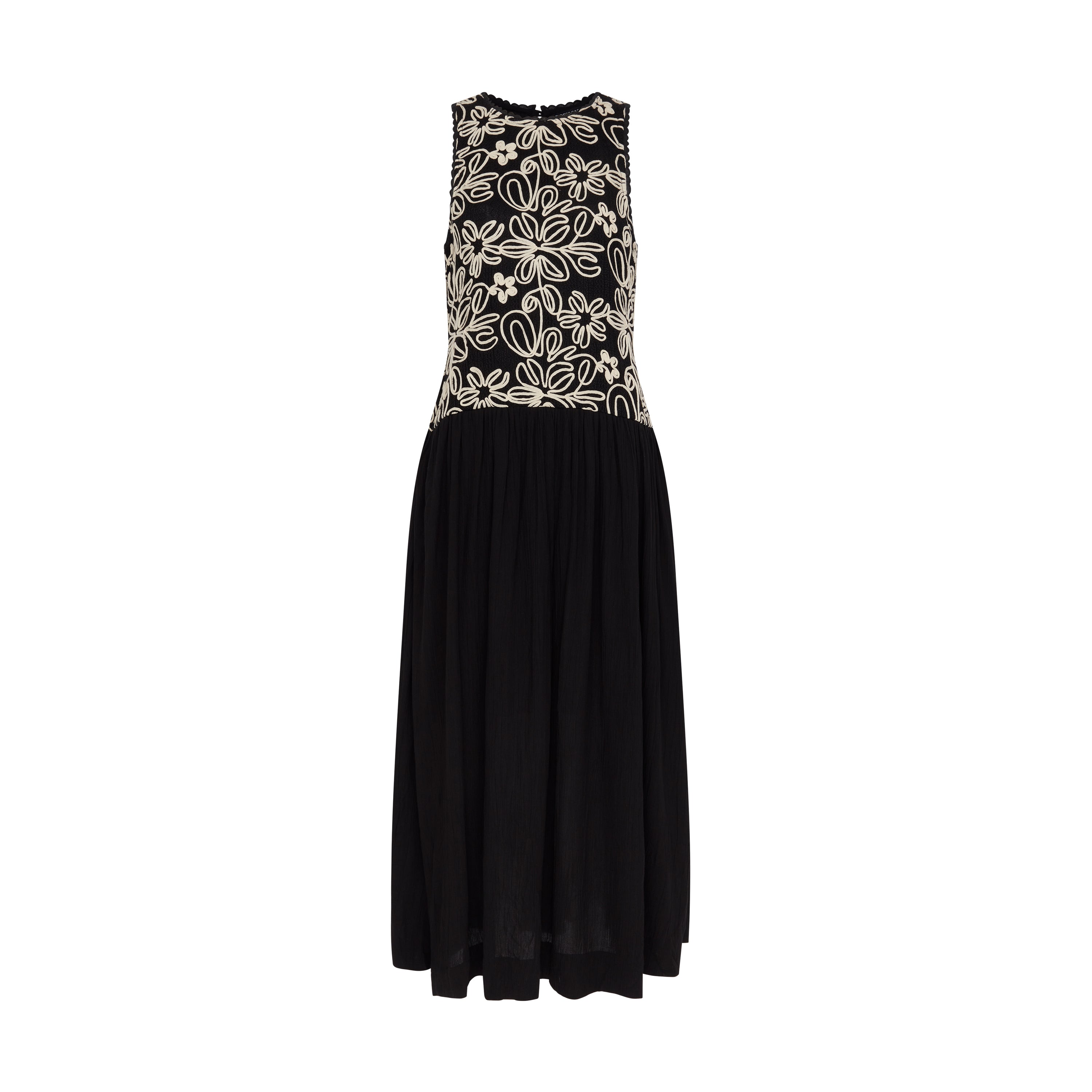 Rhea Black Lace Mix Sleeveless Dress