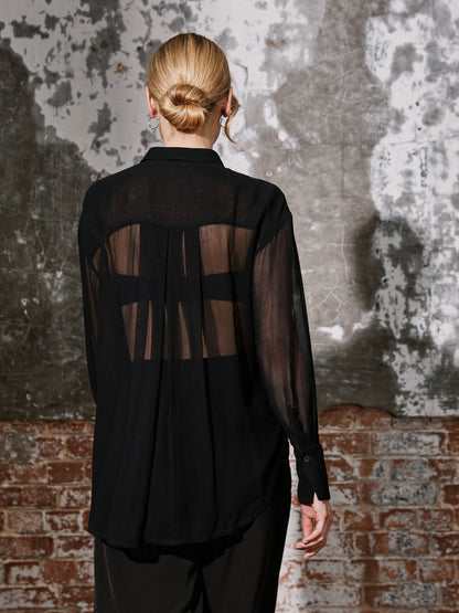 Faye Black Sequin Shirt