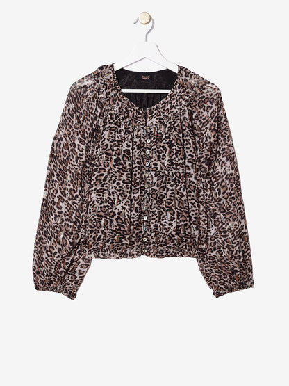 Sienna Print Blouson Blouse