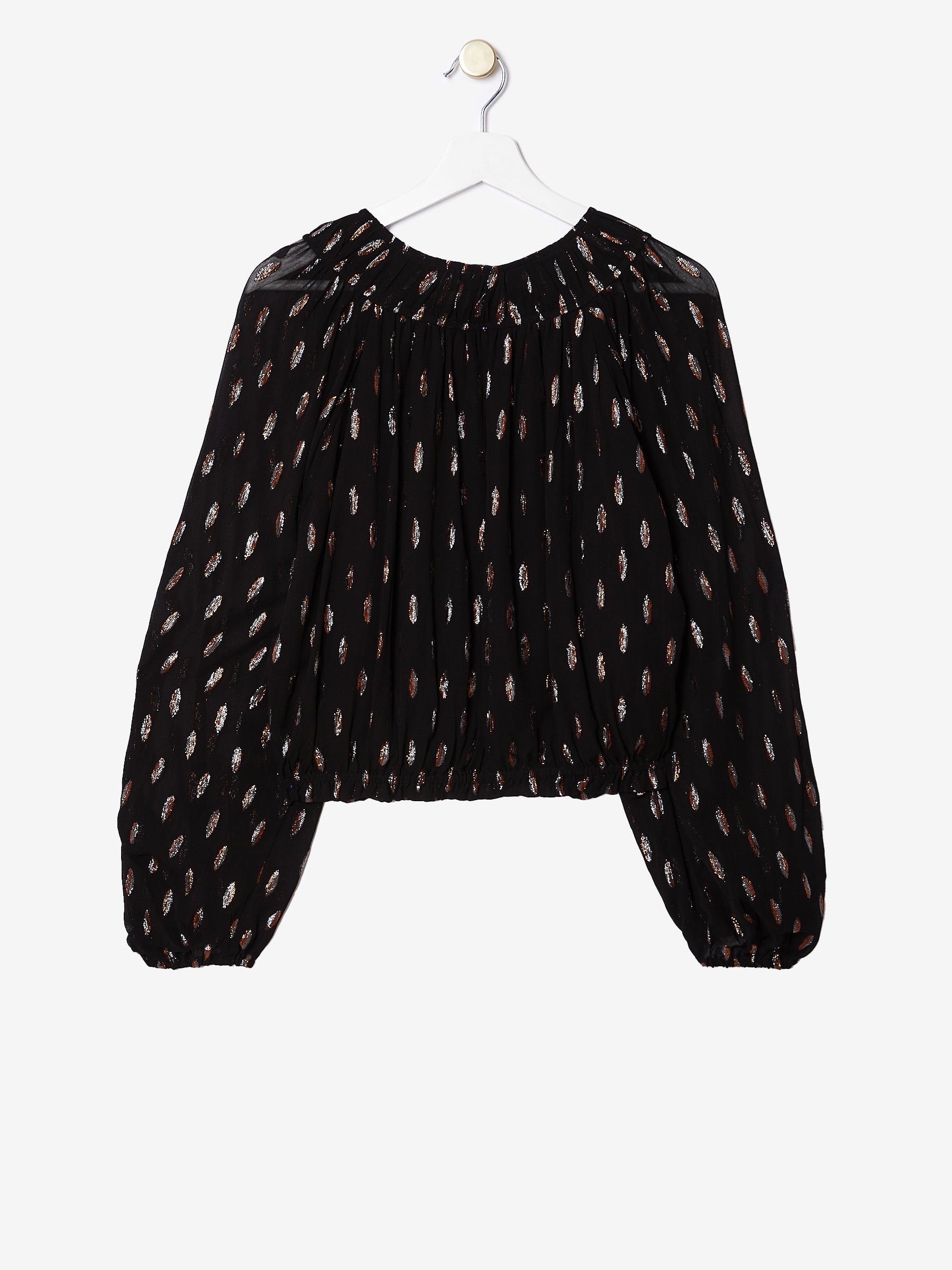 Talia Black Blouson Blouse