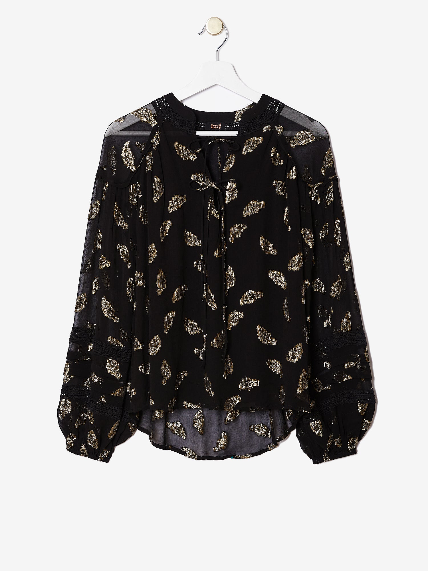 Wren Gold Feather Blouse