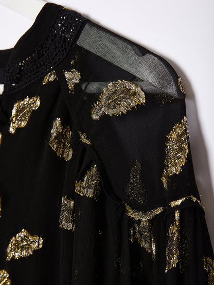 Wren Gold Feather Blouse