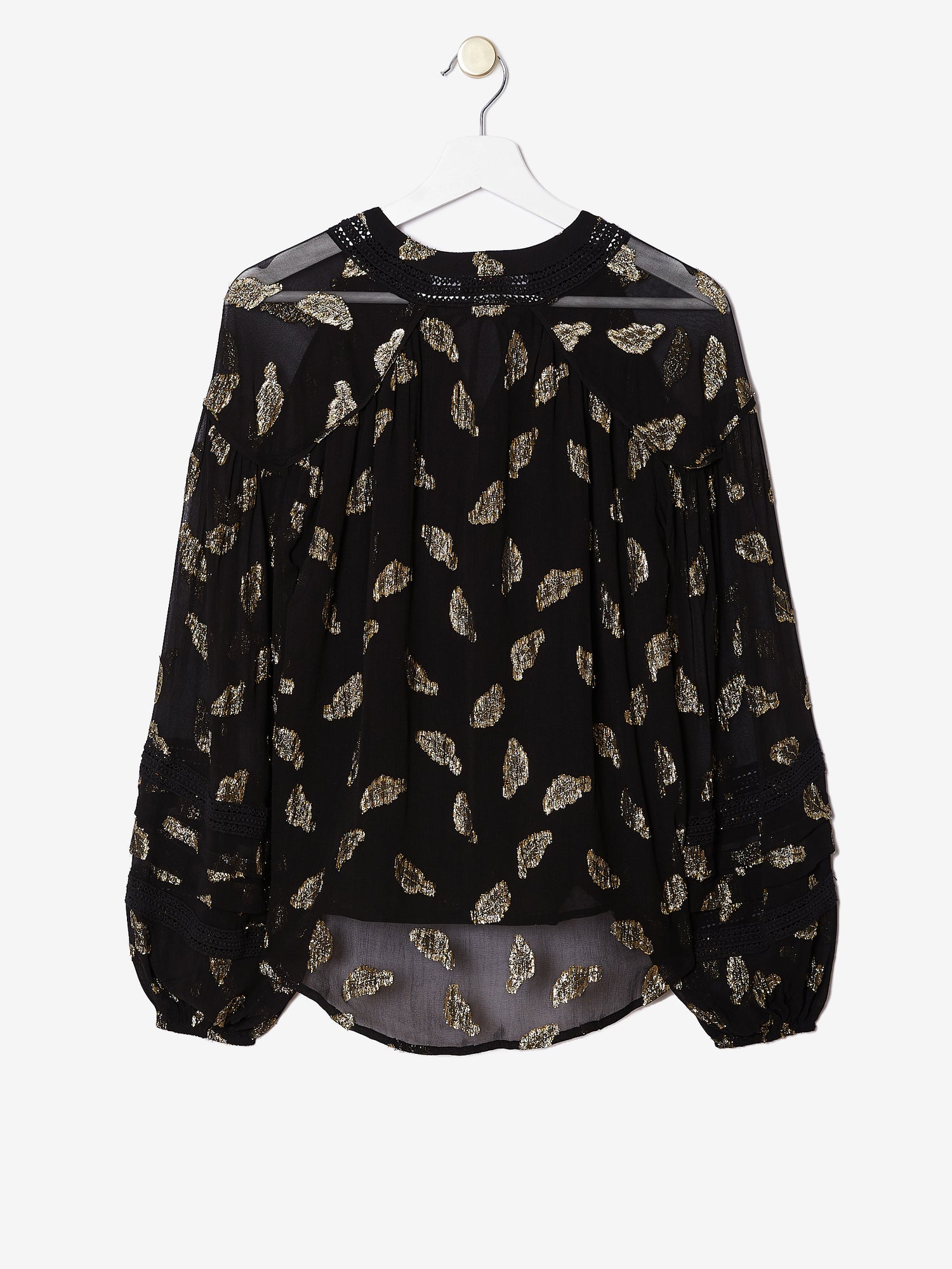 Wren Gold Feather Blouse