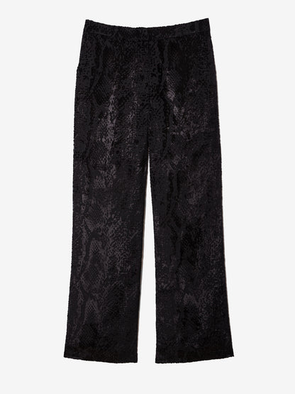 Juniper Black Snake Velvet Trouser