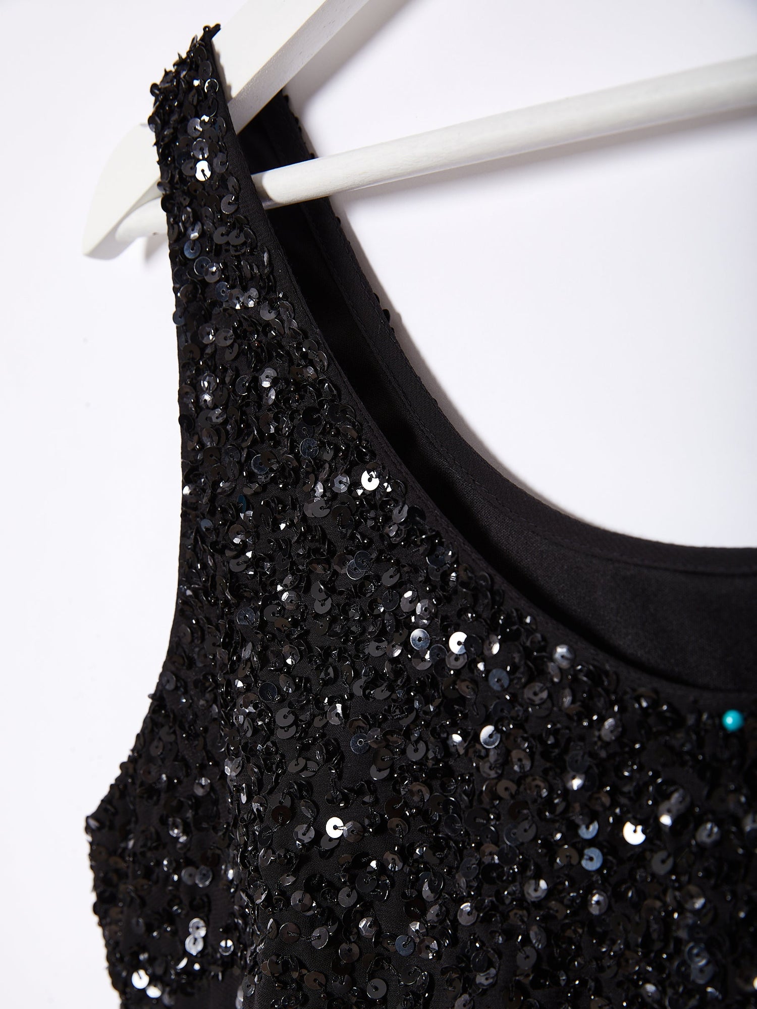 Selene Black Sequin Vest