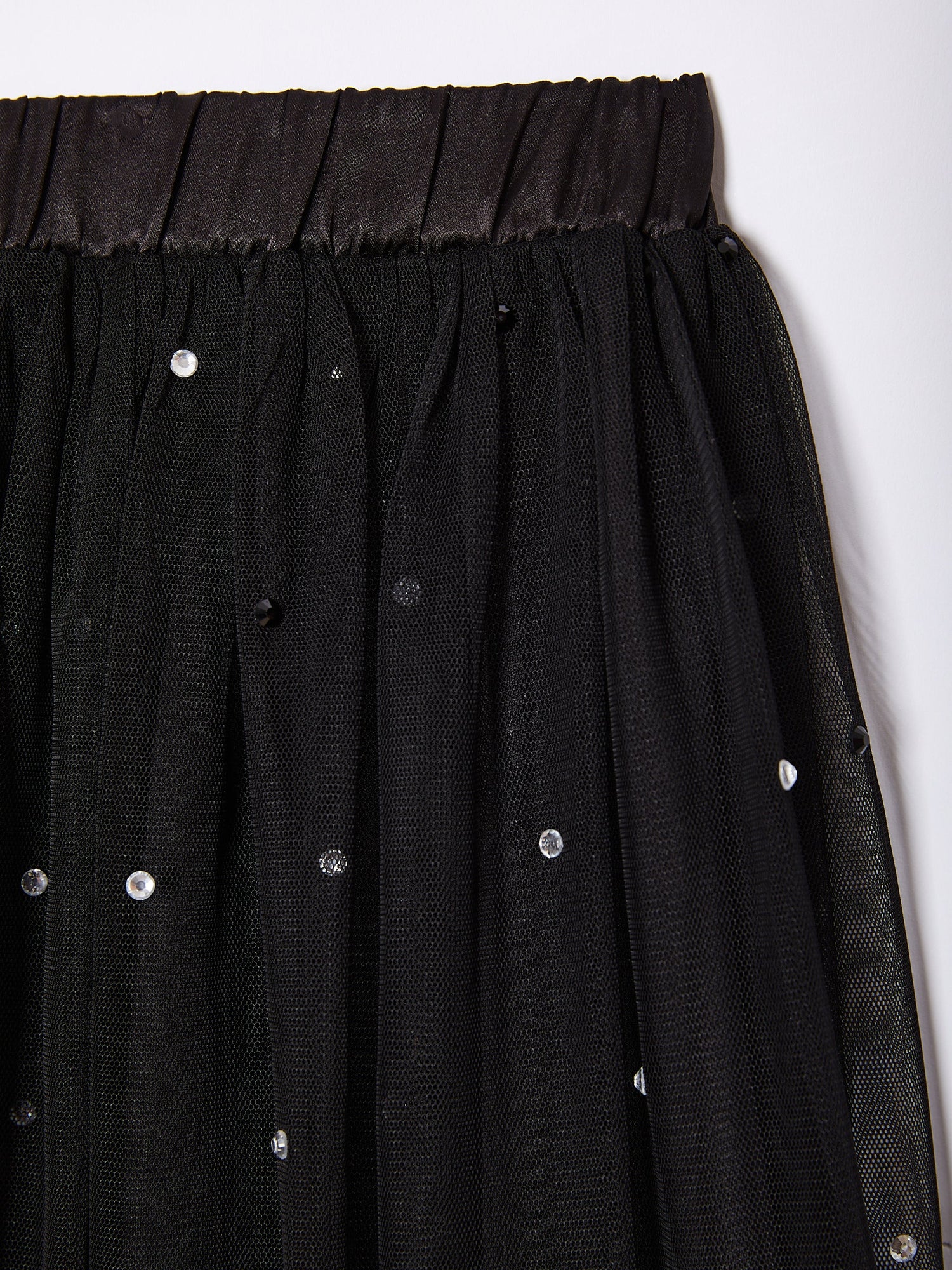 Piper Black Tulle Midi Skirt