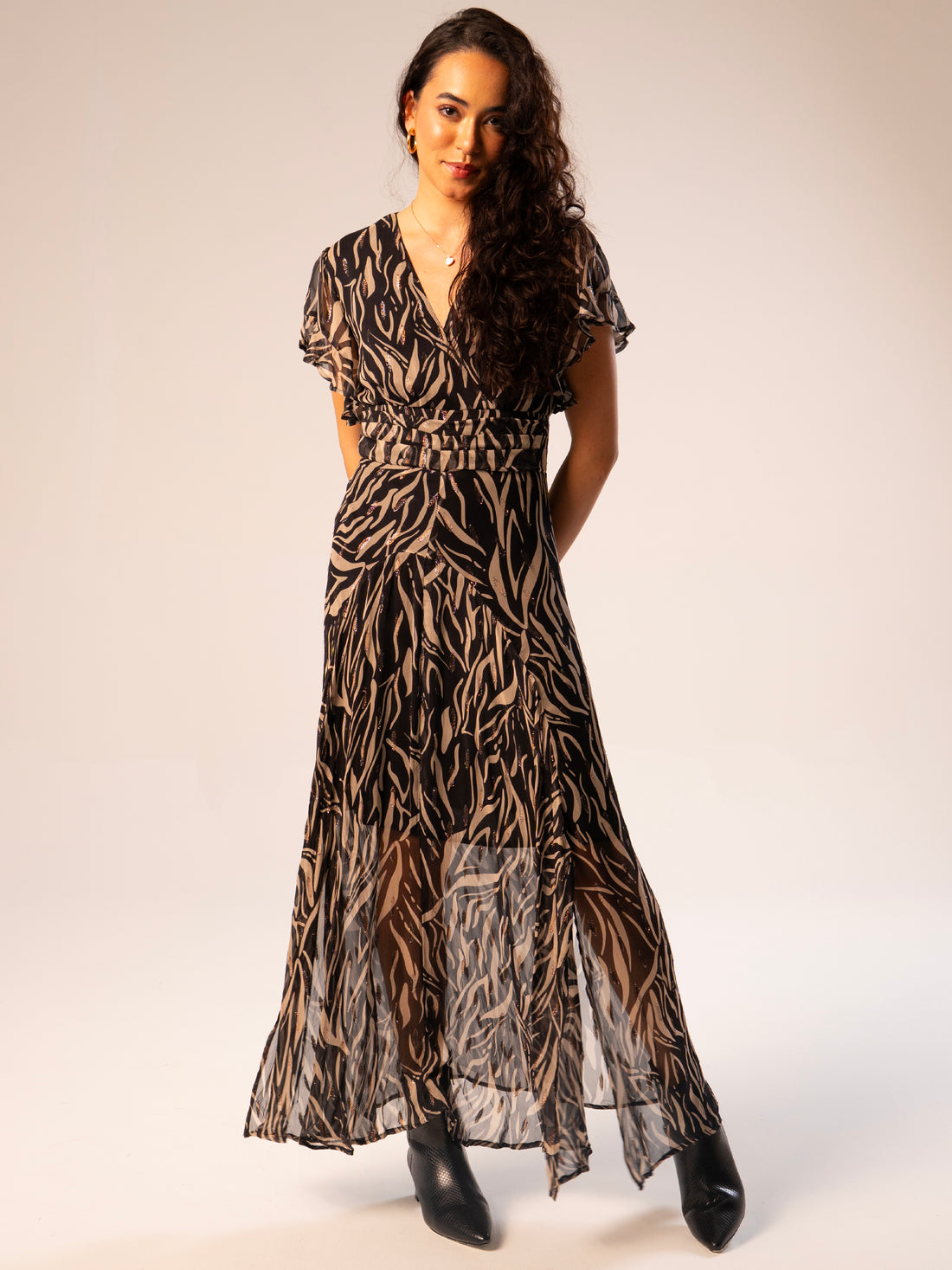 Harper Tiger Sparkle Maxi Dress 