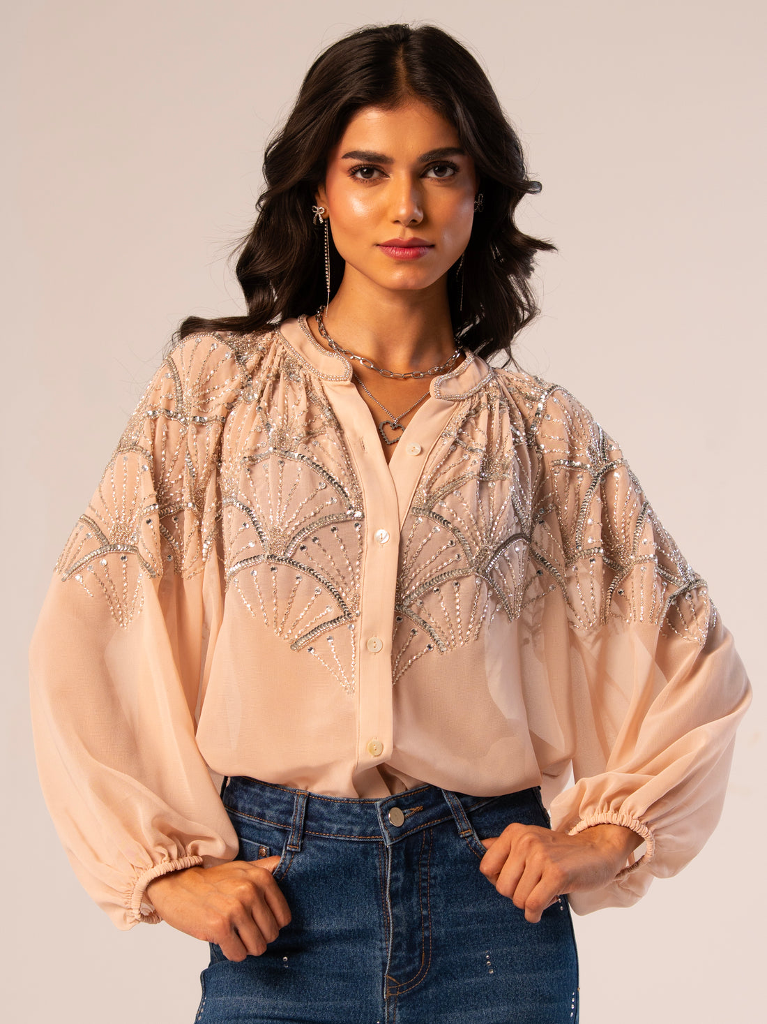 Gemma Pink Embellieshe Blouse