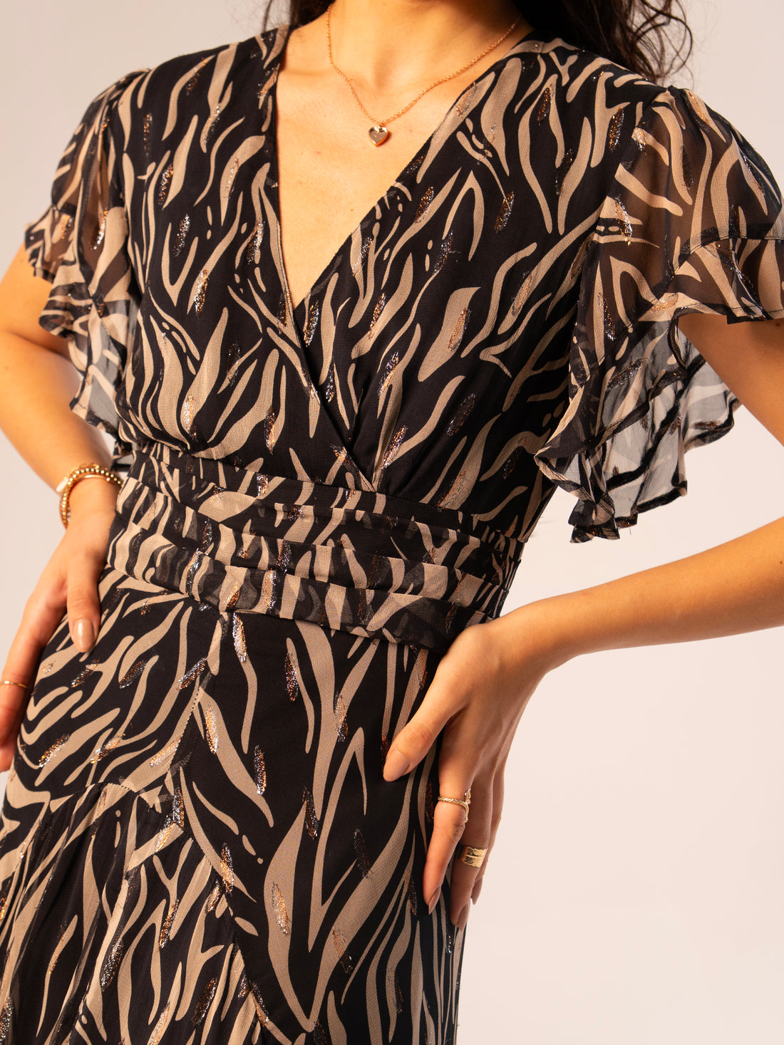 Harper Tiger Sparkle Maxi Dress 