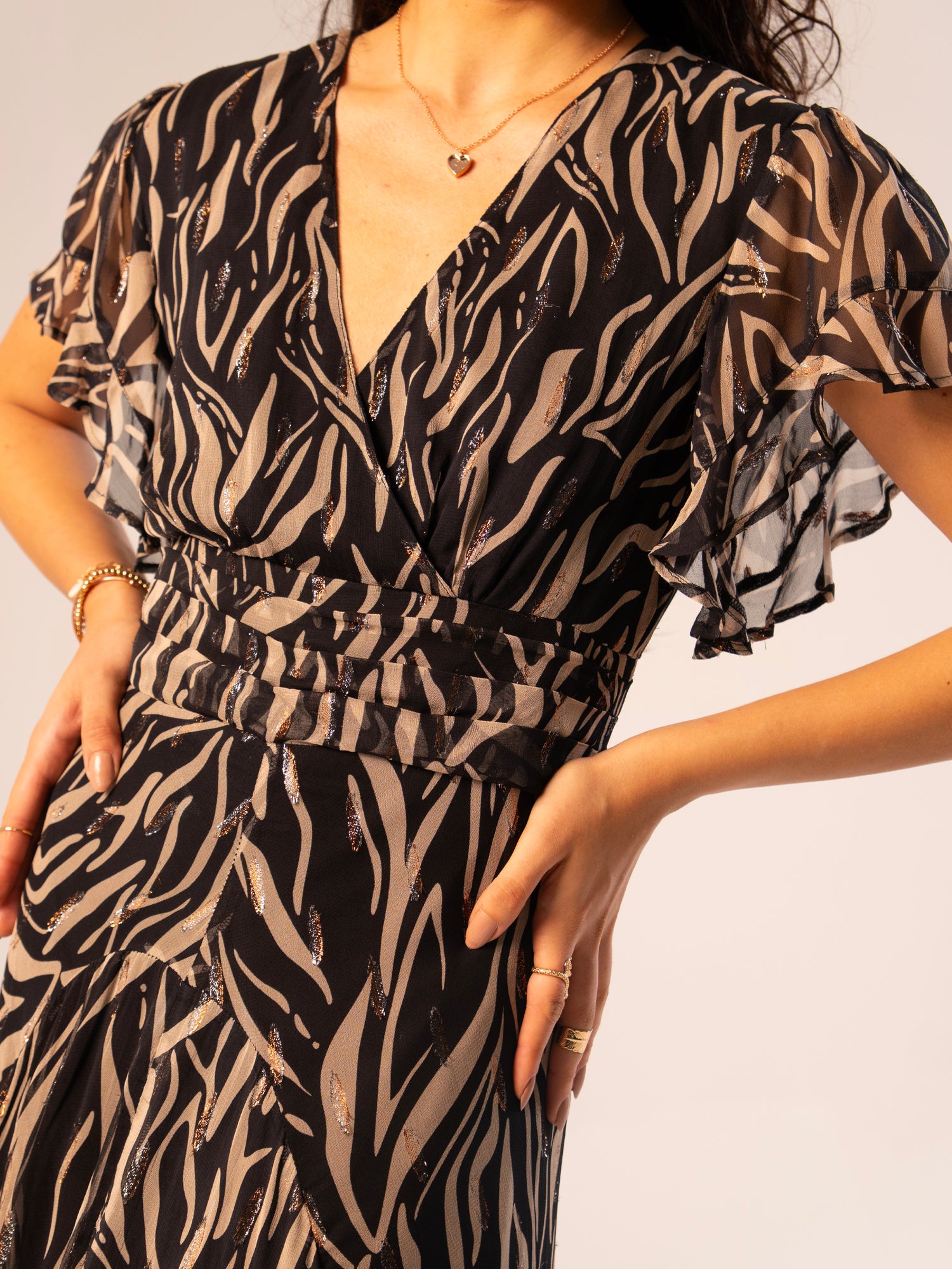 Harper Tiger Sparkle Maxi Dress 